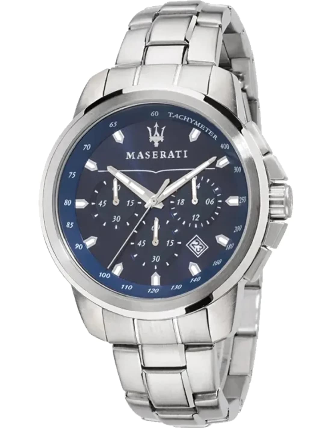 Montre Homme Maserati Successo R8873621002 - Chronographe Quartz Cadran Bleu 44mm Bracelet Acier