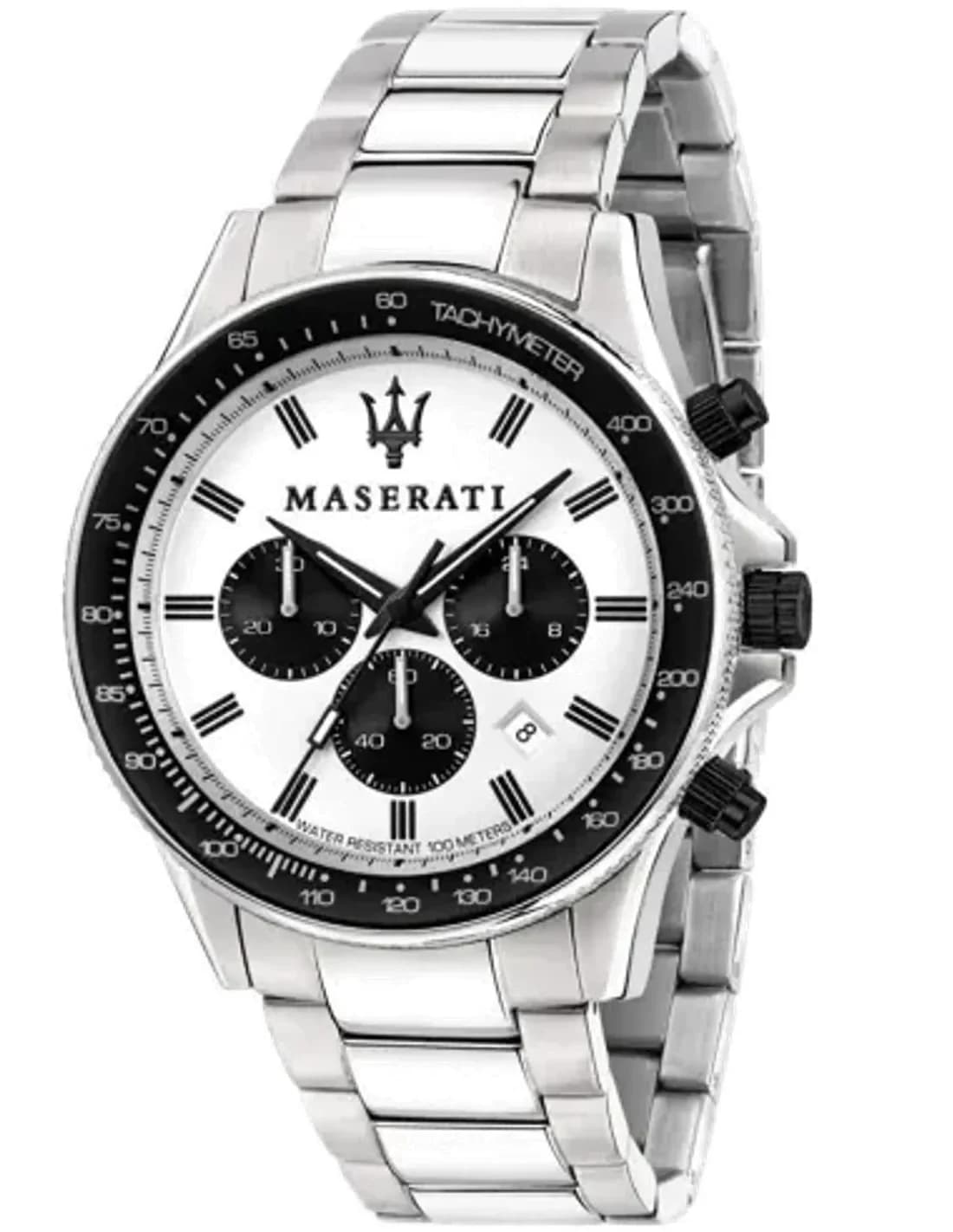 Montre Homme Maserati Sfida R8873640003 Cadran et Bracelet Acier Inoxydable Argent