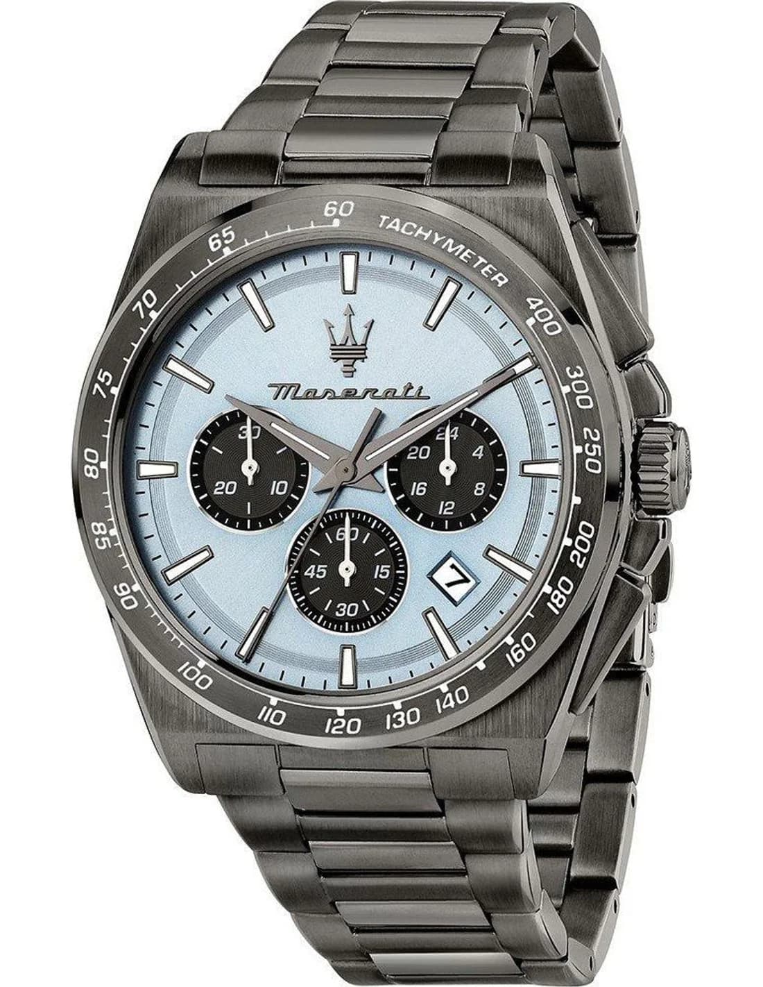 Montre Maserati Velocità R8873652004 homme grise, acier inoxydable 43mm, quartz 10 ATM