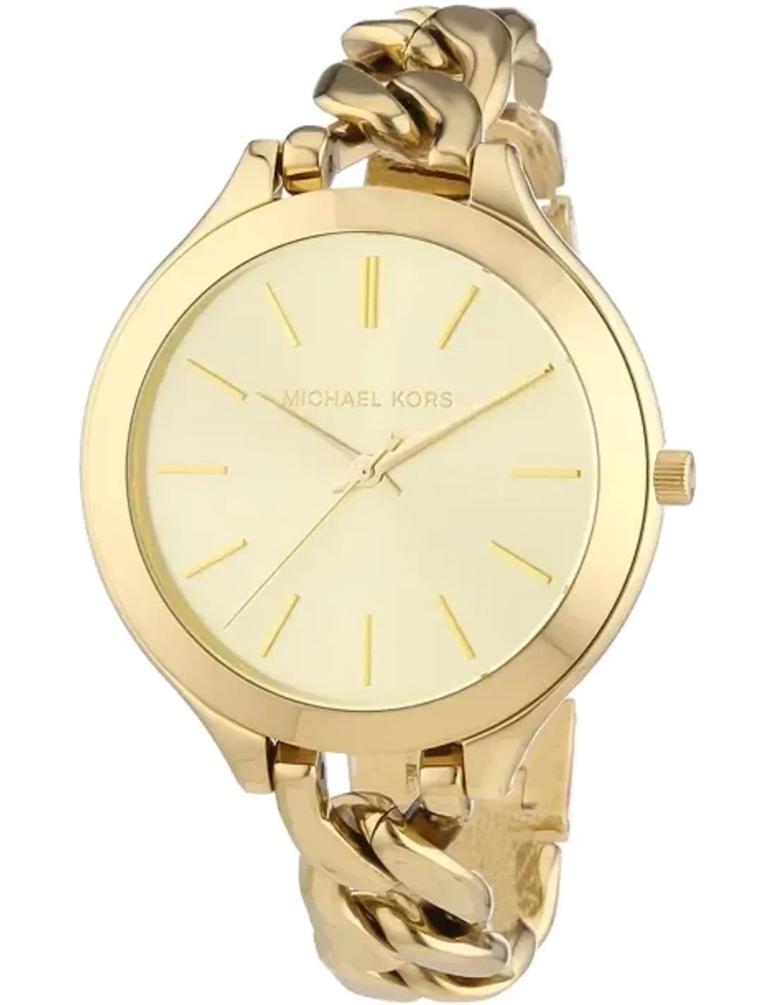 Montre Femme Michael Kors MK3222 Runway - Cadran et bracelet chaîne en acier doré