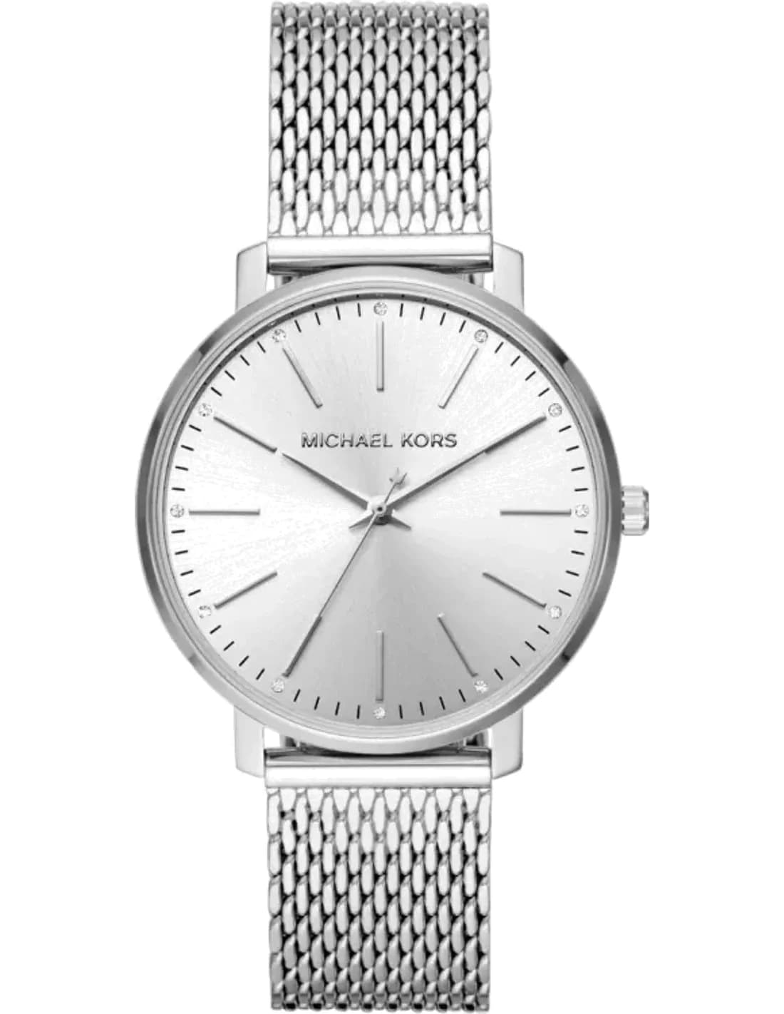 Montre Femme Michael Kors Darci MK4338 en acier argenté, bracelet maille milanaise