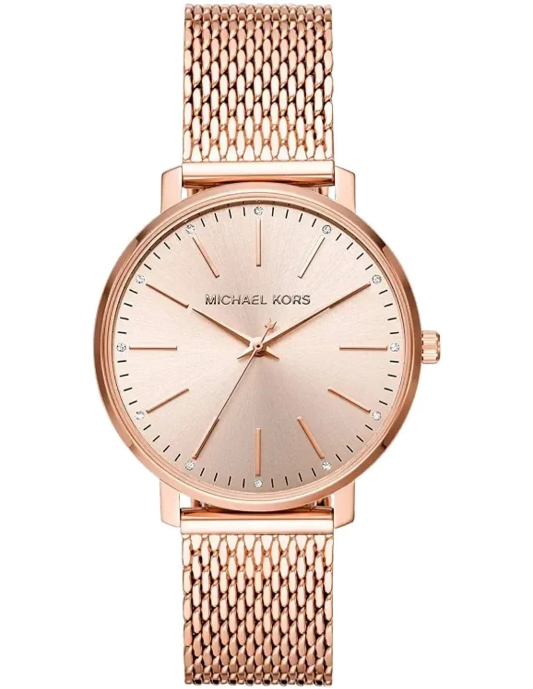 Montre Michael Kors MK4340 pour Femme, Boîtier et maille milanaise en Acier Or Rose