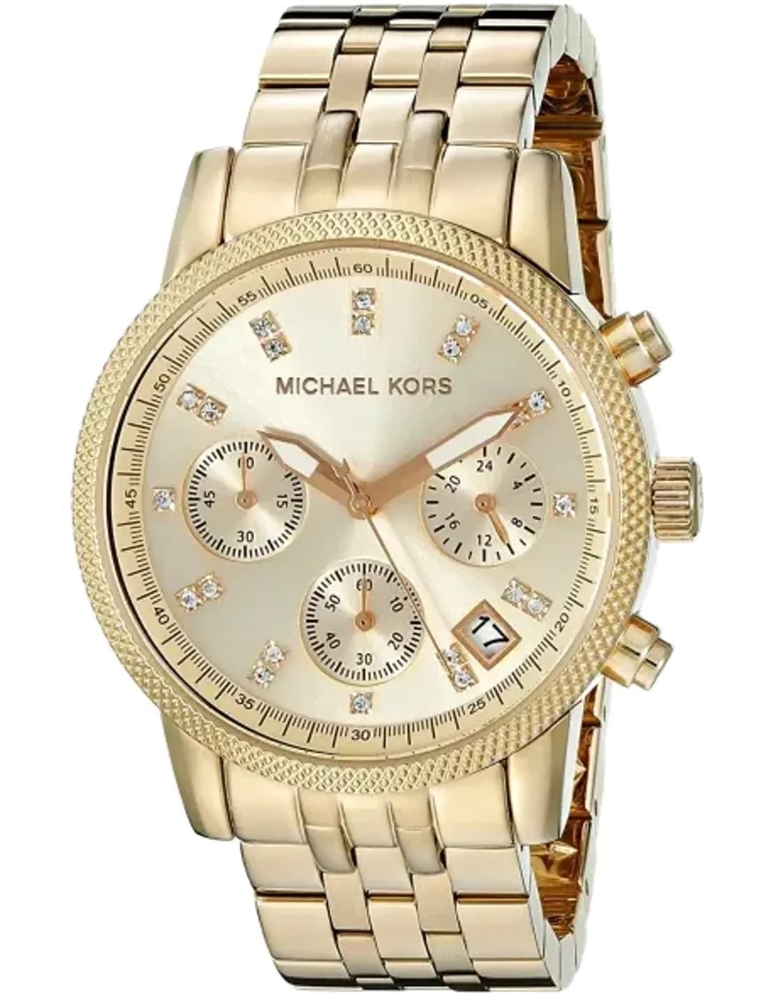 Montre Femme Michael Kors MK5676 Ritz - Chronographe Doré à Index Strass