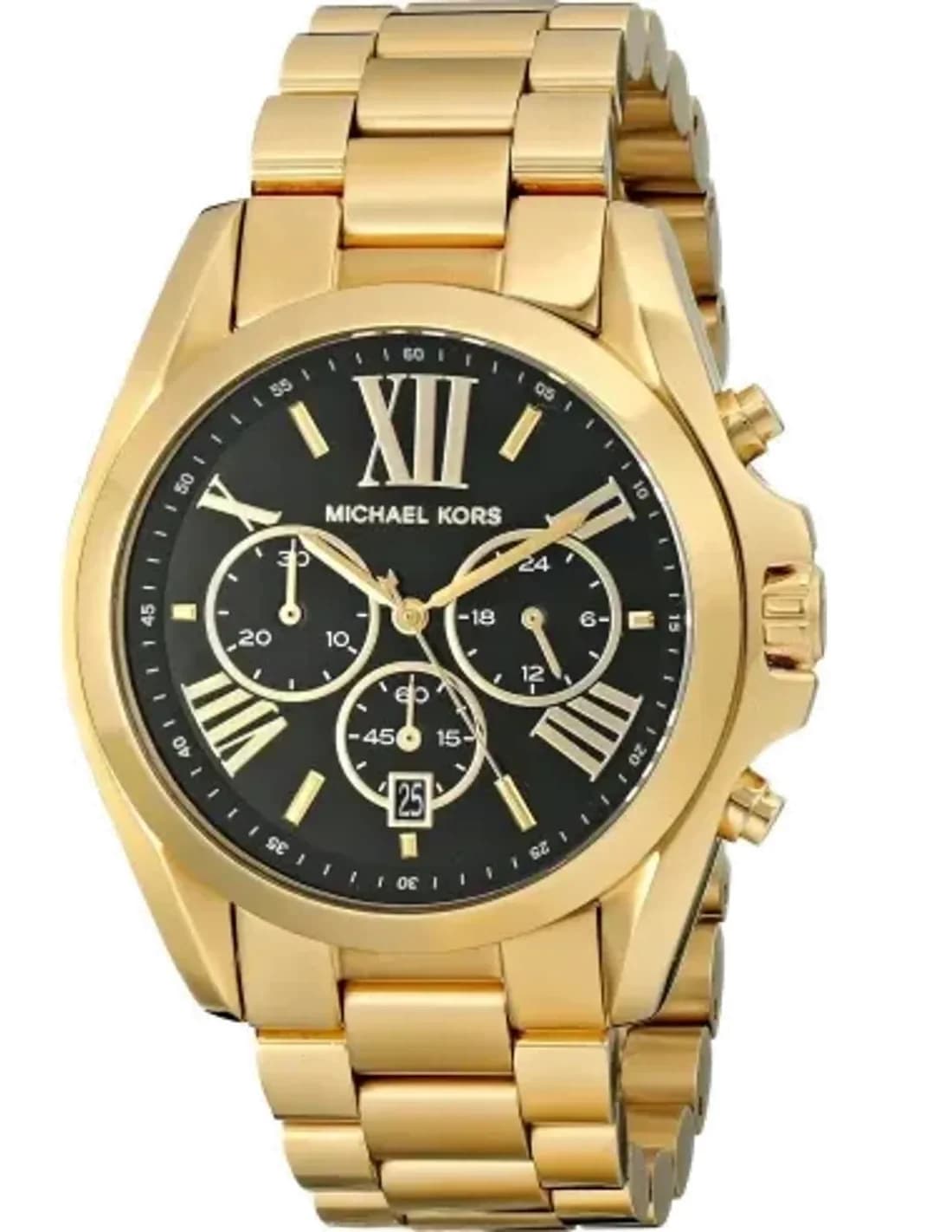 Montre Michael Kors Bradshaw MK5739 Femme - Cadran Noir et Acier Doré