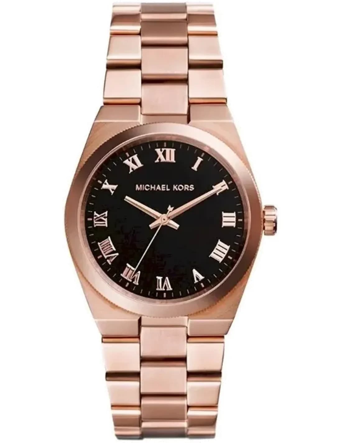 Montre Femme Michael Kors MK5937 - Boîtier Or Rose, Cadran Noir, Acier