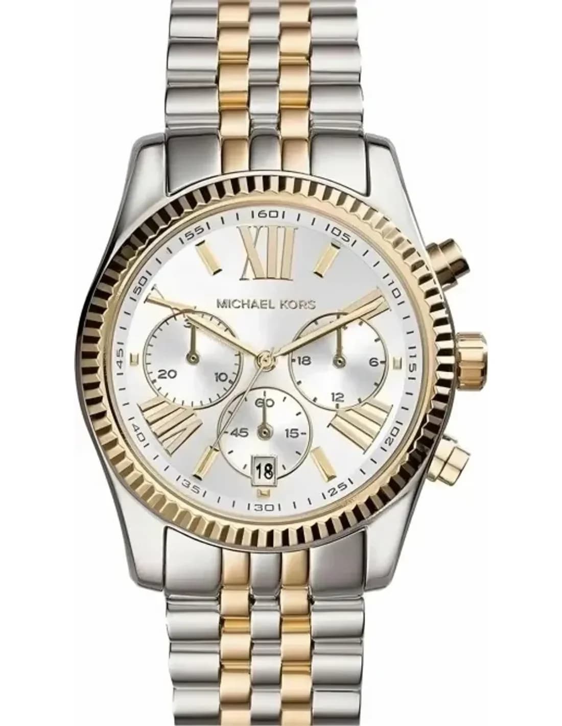 Montre Femme Michael Kors MK5955 Chronographe Bicolore Acier Inox Argent/Or