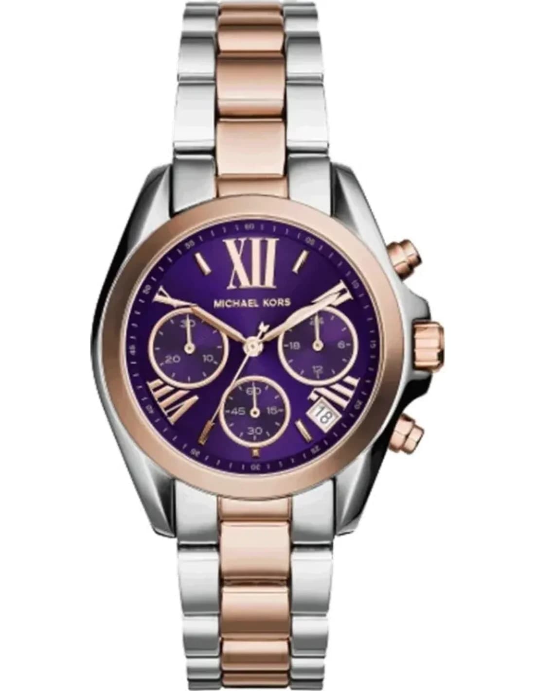 Montre Femme Michael Kors Bradshaw MK6074 Cadran Bleu Or Rose