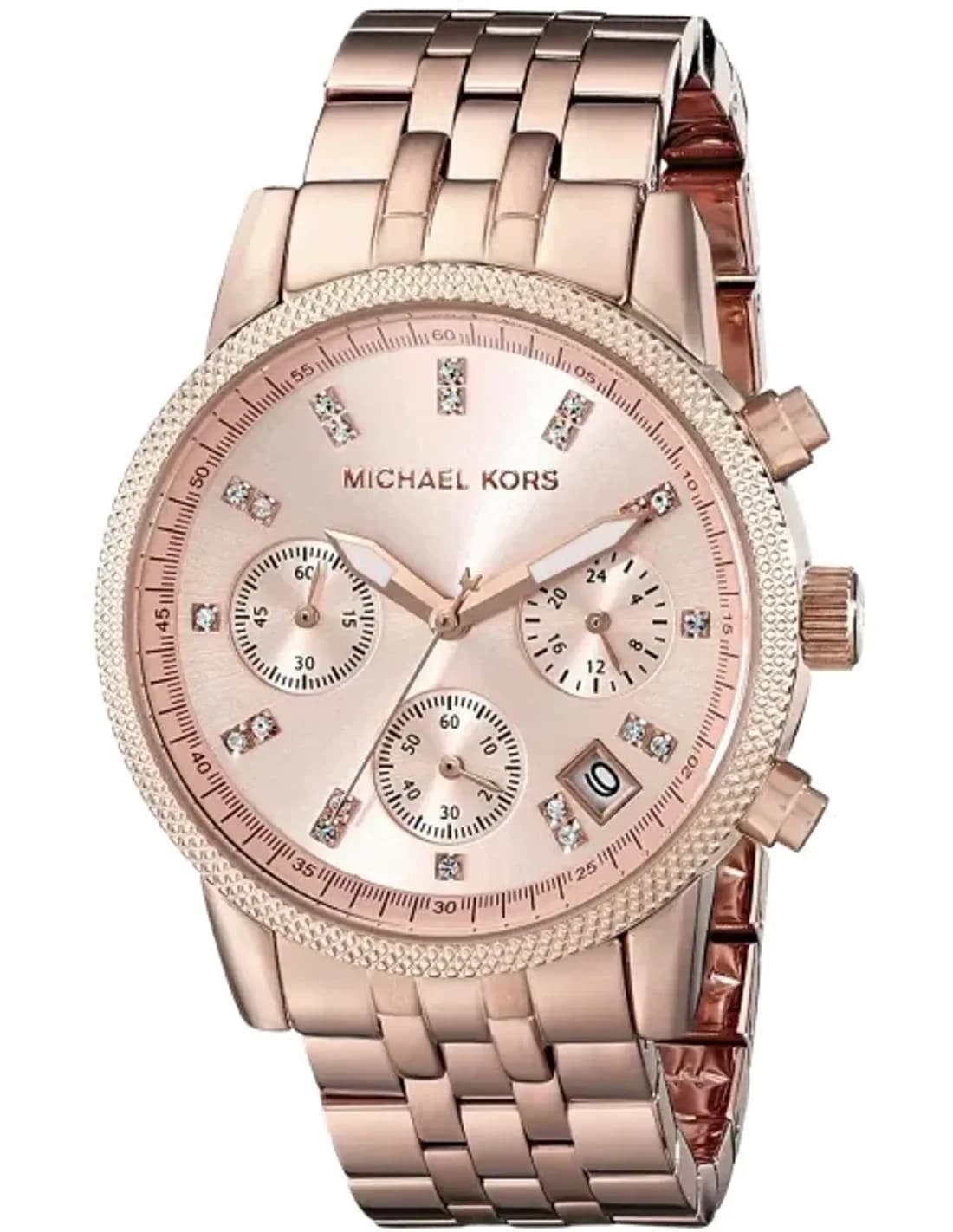 Montre Femme Michael Kors Ritz MK6077 en Acier Or Rose