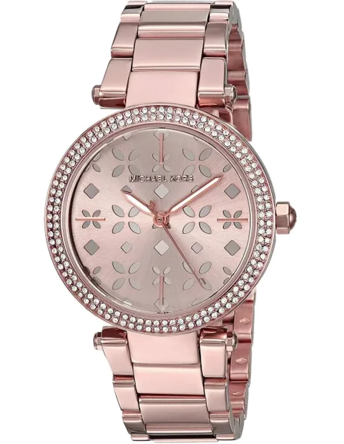 Montre Femme Michael Kors MK6470 en Acier Inoxydable Or Rose à Cadran Floral