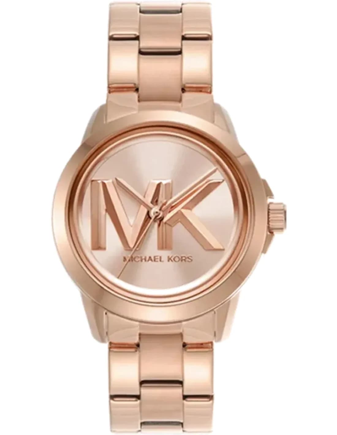 Montre Michael Kors MK7318 pour femme, cadran et bracelet acier plaqué or rose