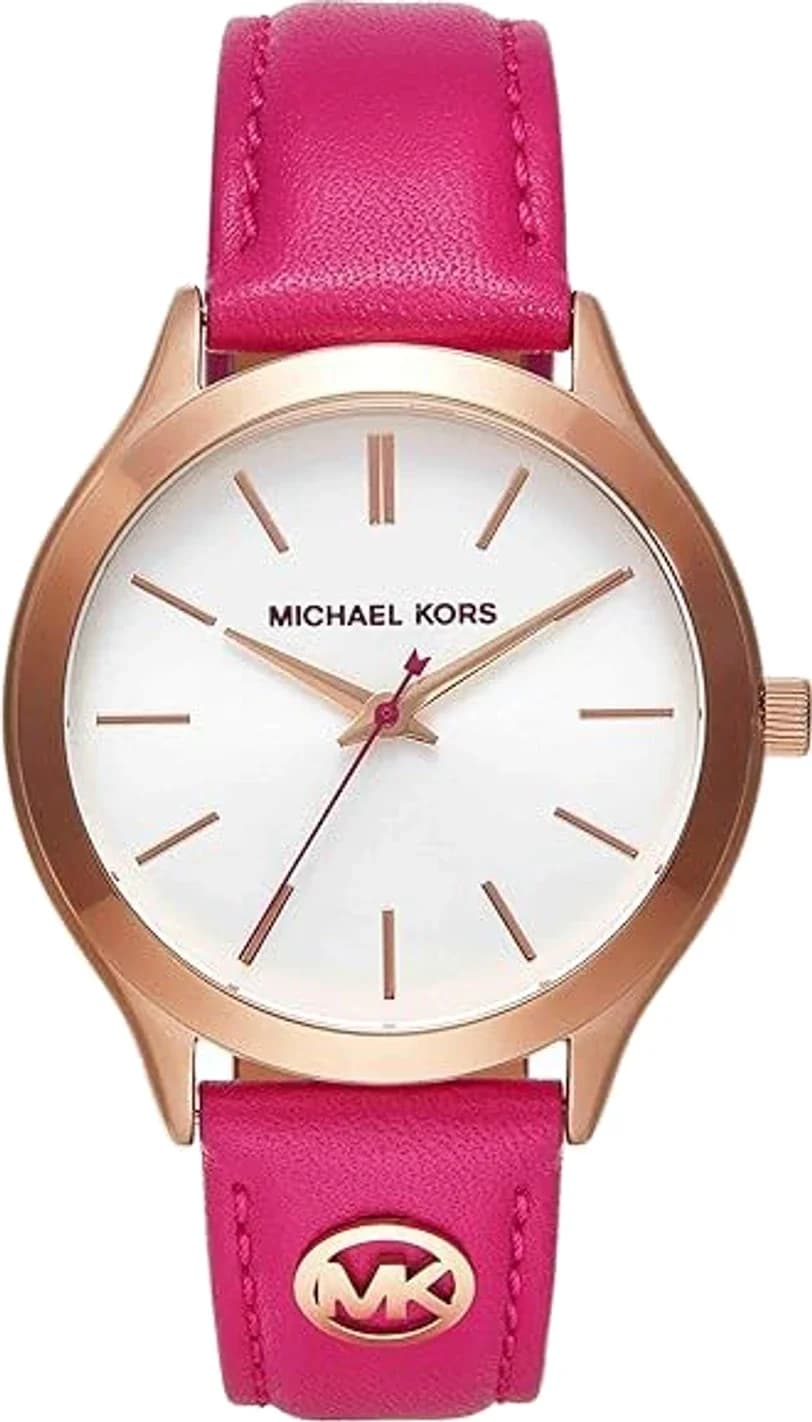 Montre Michael Kors Slim Runway MK7469 femme or rose, acier inoxydable 38mm, quartz 5 ATM
