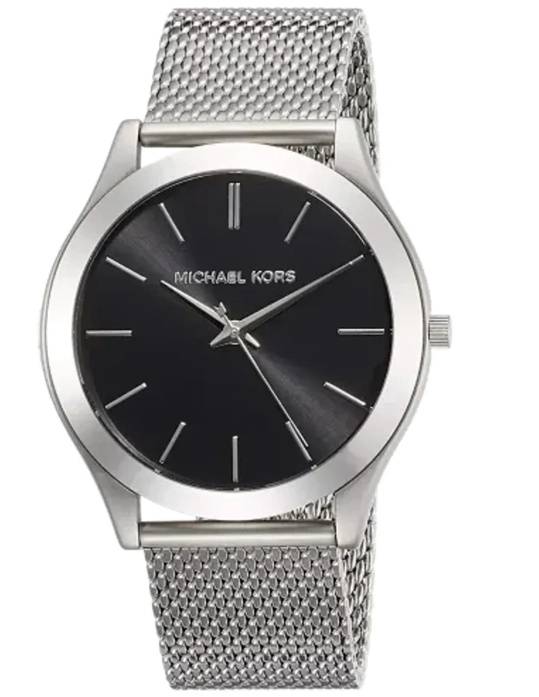 Montre Homme Michael Kors Runway MK8606 Cadran Noir Bracelet Acier Argent