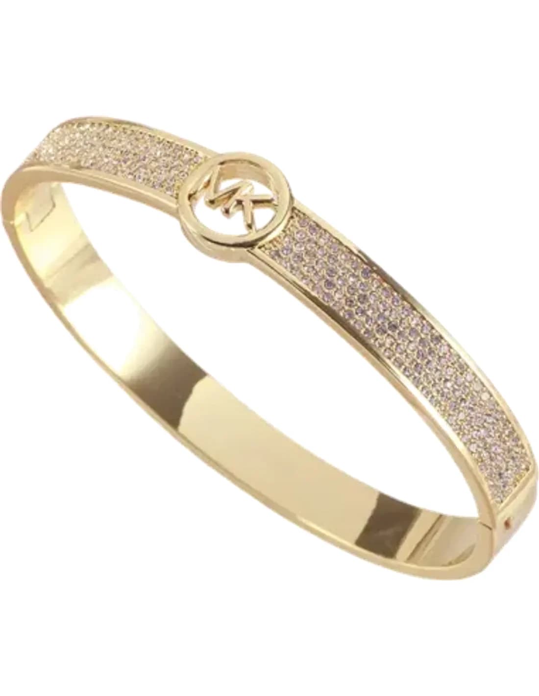 Bracelet rigide Michael Kors MKJ5320040 en or laiton pour femme avec cristaux