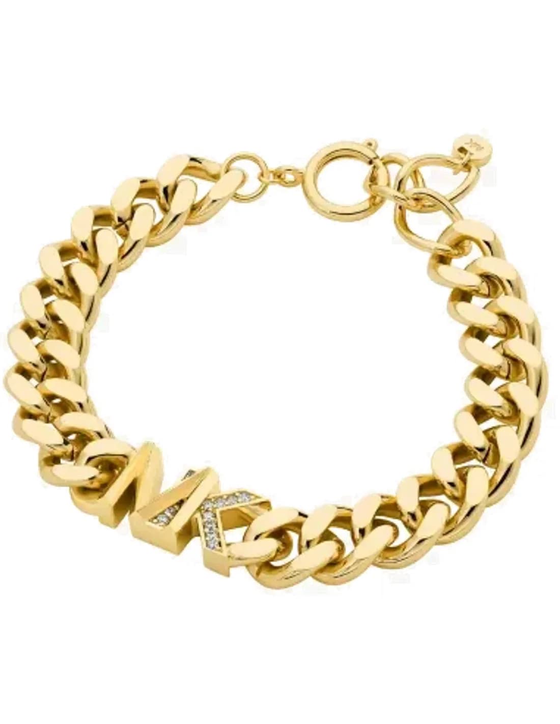 Bracelet Michael Kors MKJ7834710 en laiton plaqué or avec zircons - Pour Femme