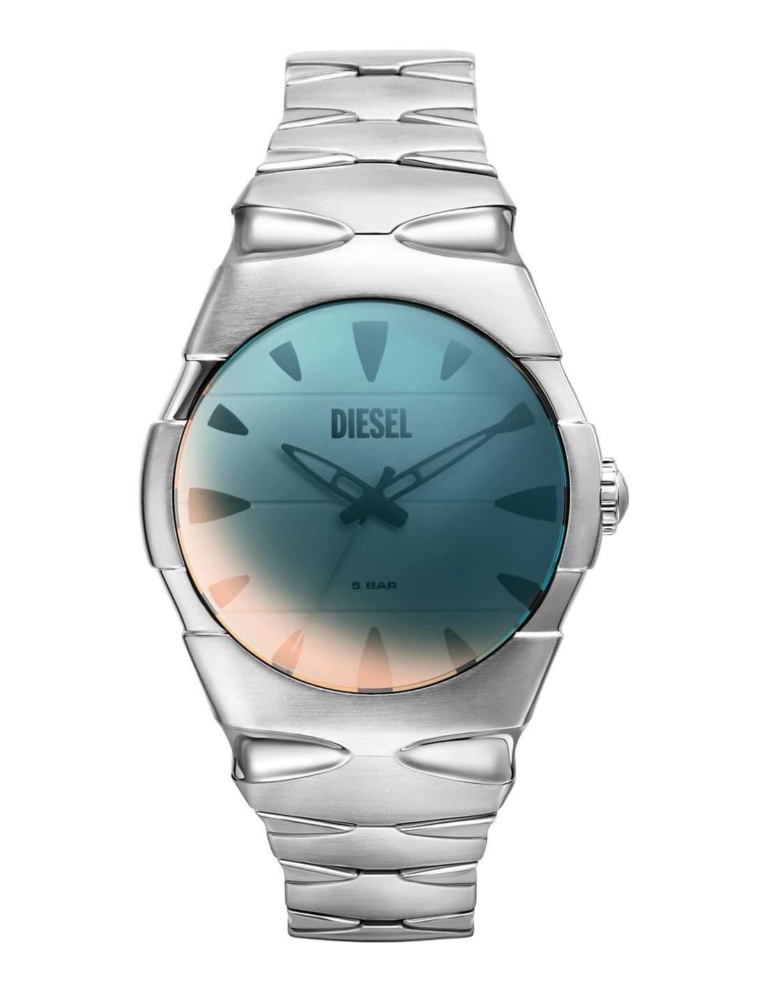 Garde-temps Diesel DZ2212 pour homme, cadran bleu et bracelet acier