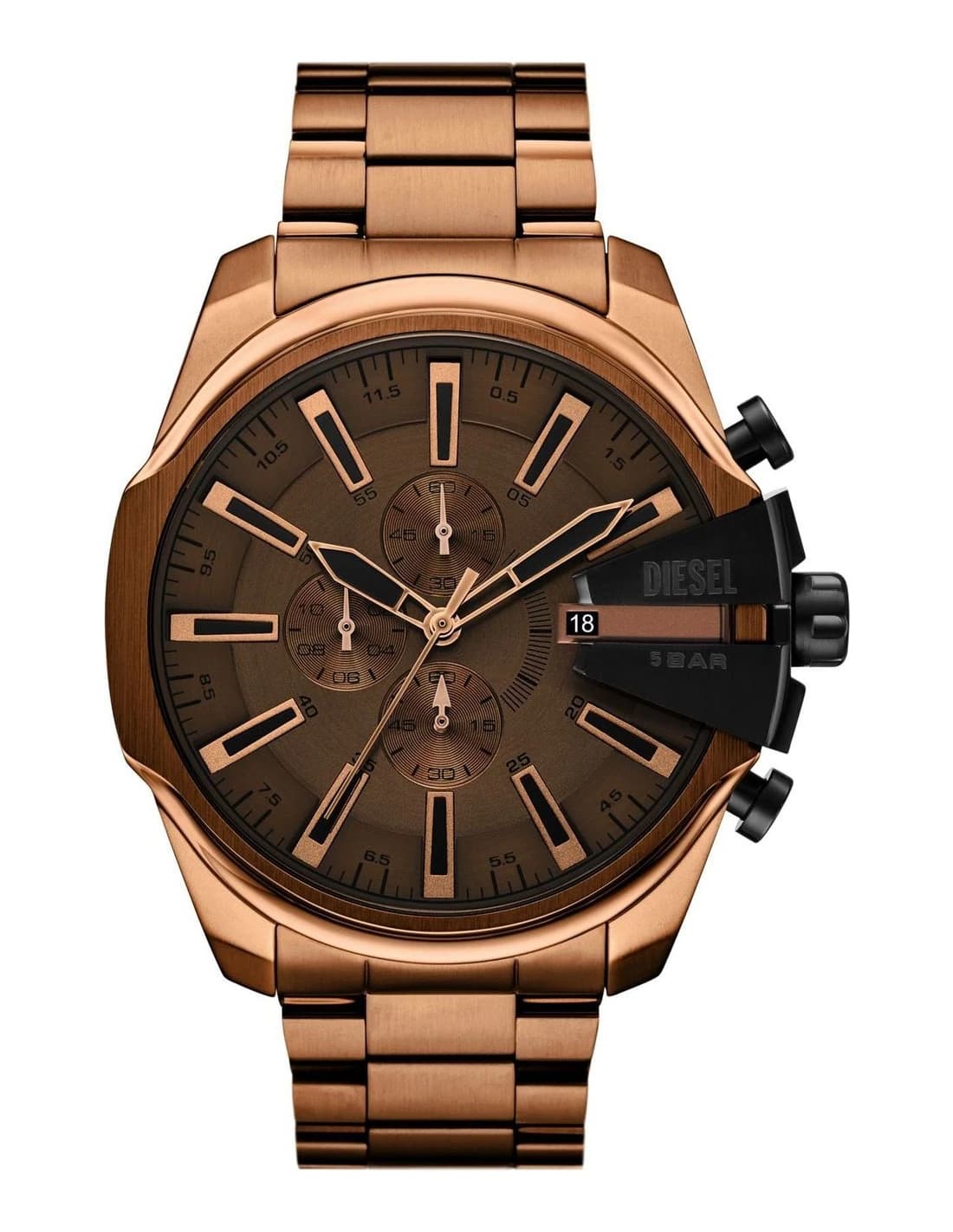 Garde-temps Diesel DZ4697 pour homme, cadran marron et bracelet acier pour homme