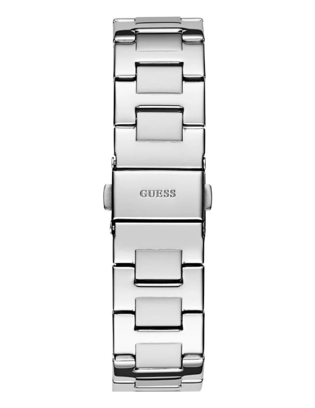 Zoom sur le cadran argent du Guess GW0777L1