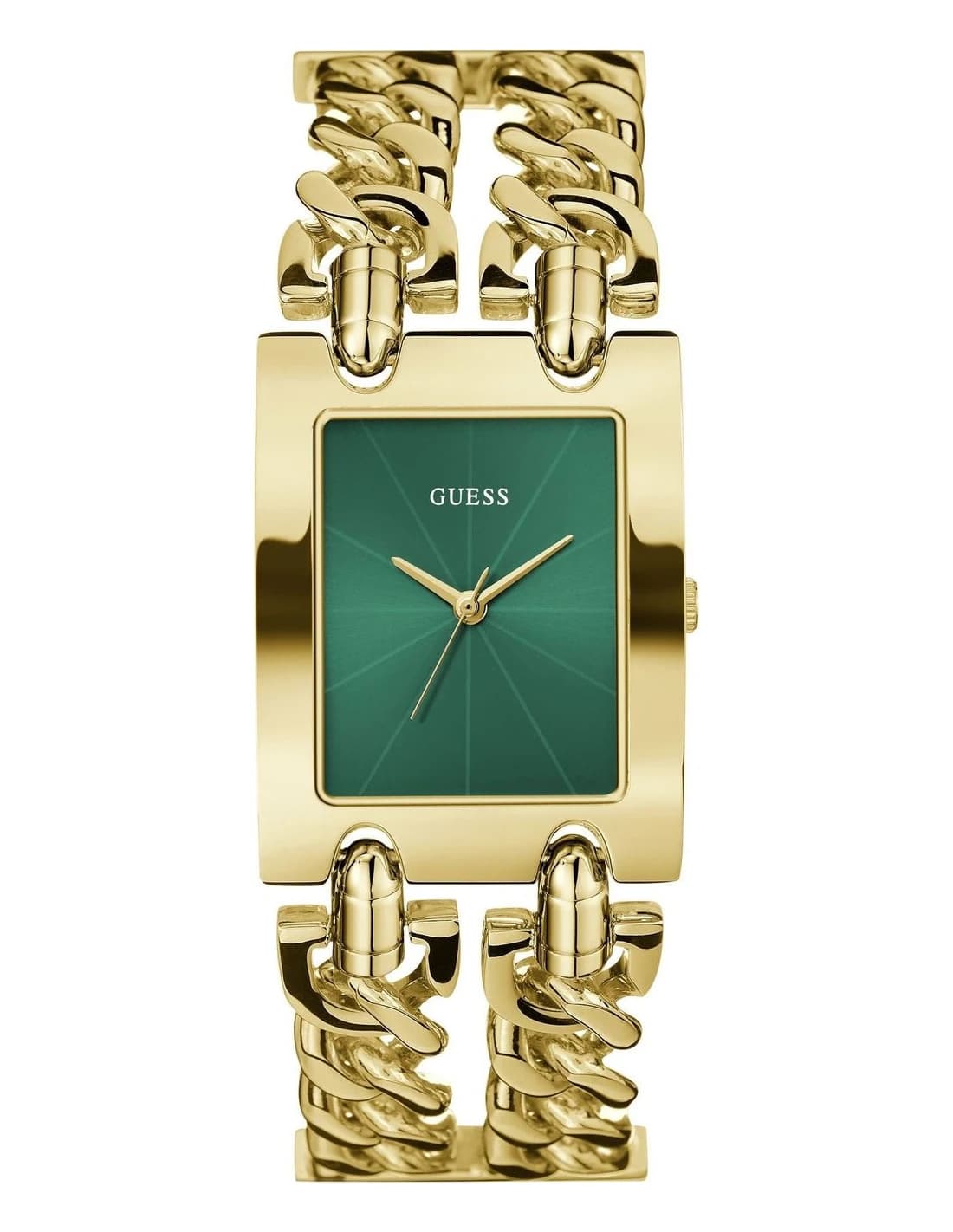 Garde-temps Guess GW0740L2 pour femme, cadran vert, bracelet acier