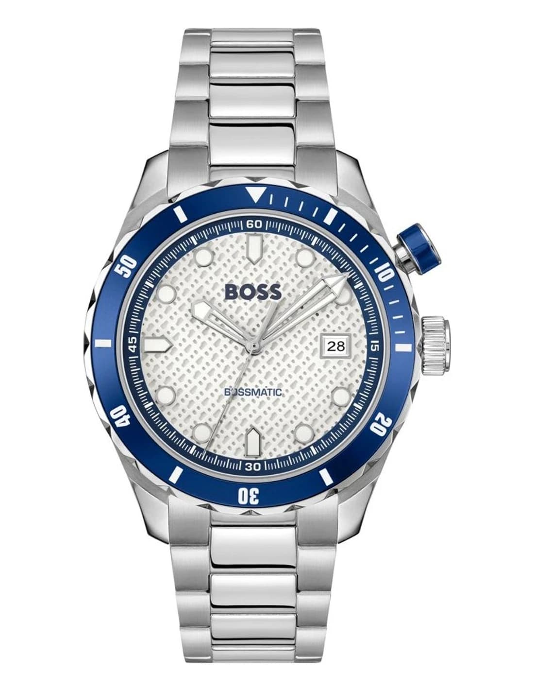 Garde-temps Hugo Boss 1514212 pour homme, cadran argent sur bracelet acier