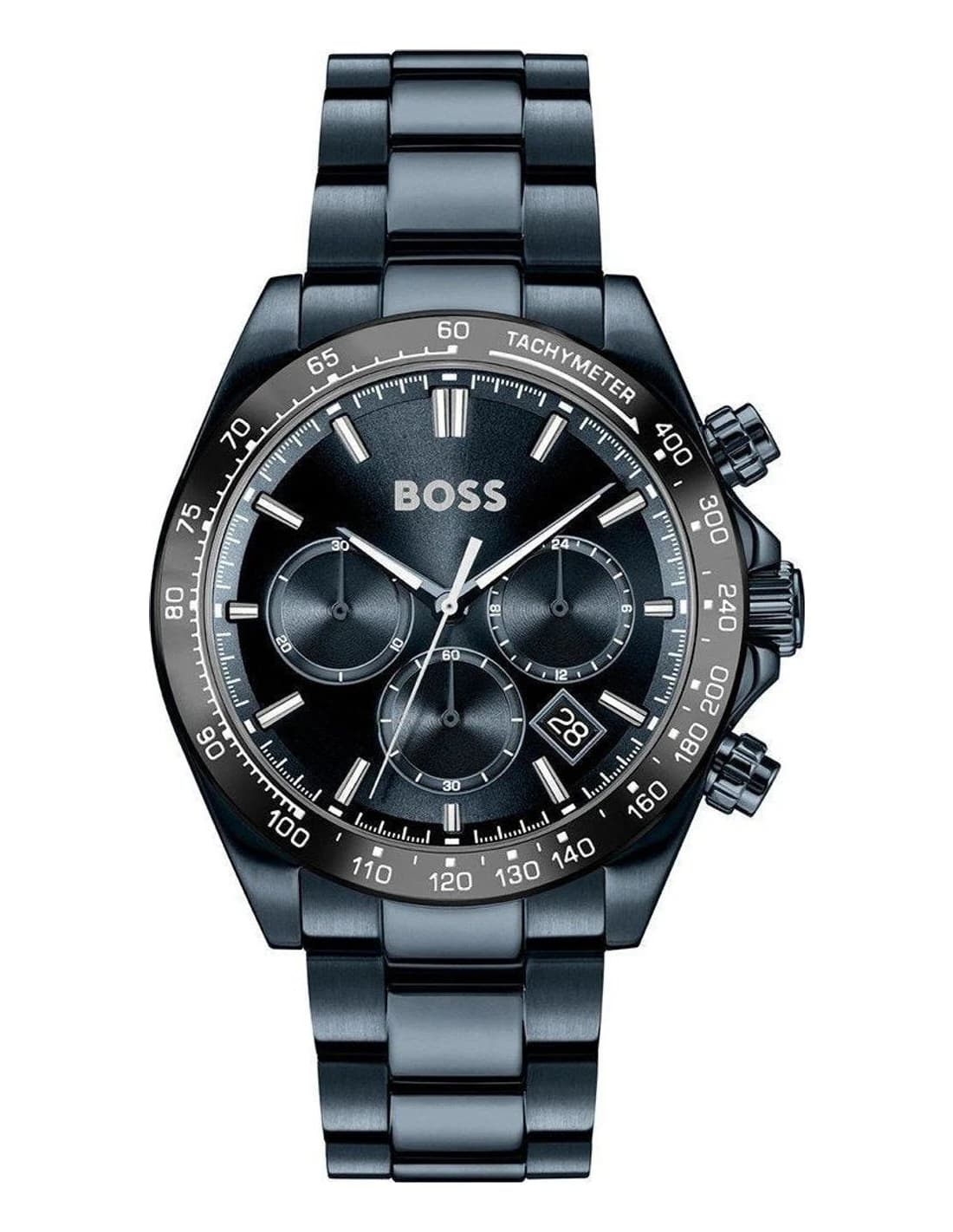 Montre Hugo Boss Hero 2.0 1514270 homme bleue, acier inoxydable avec revêtement ip bleu 43mm, quartz 5 ATM