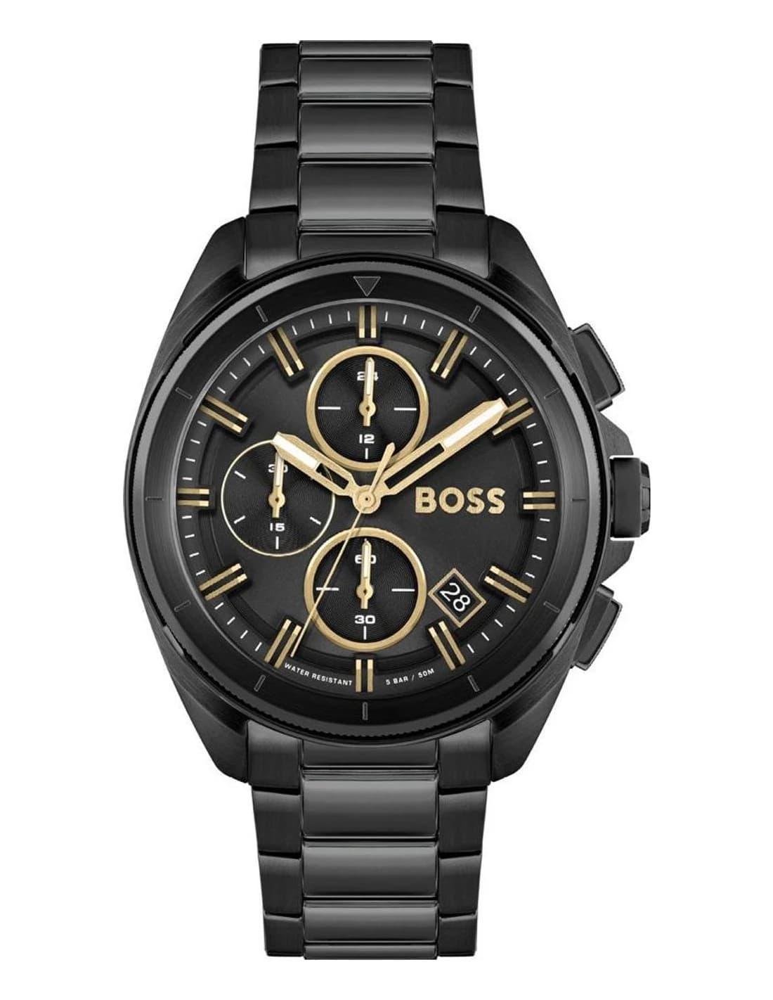 Garde-temps Hugo Boss 1513950 pour homme, noire au cadran noir sur acier