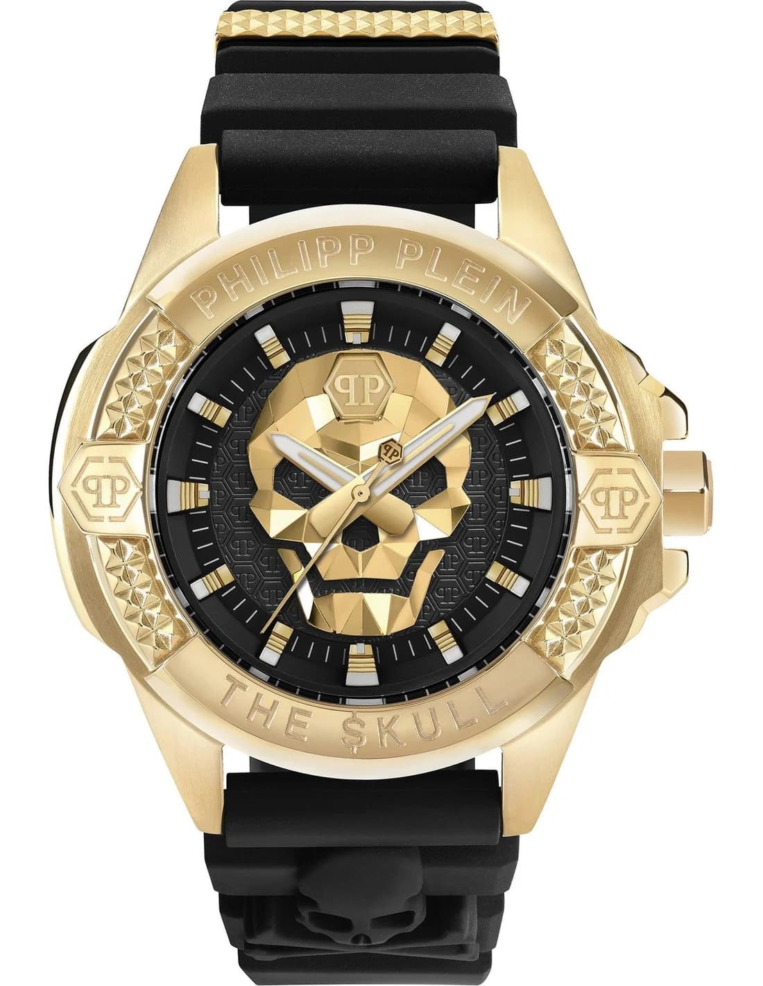 Montre Homme Philipp Plein The Skull PWAAA0221 cadran noir bracelet silicone