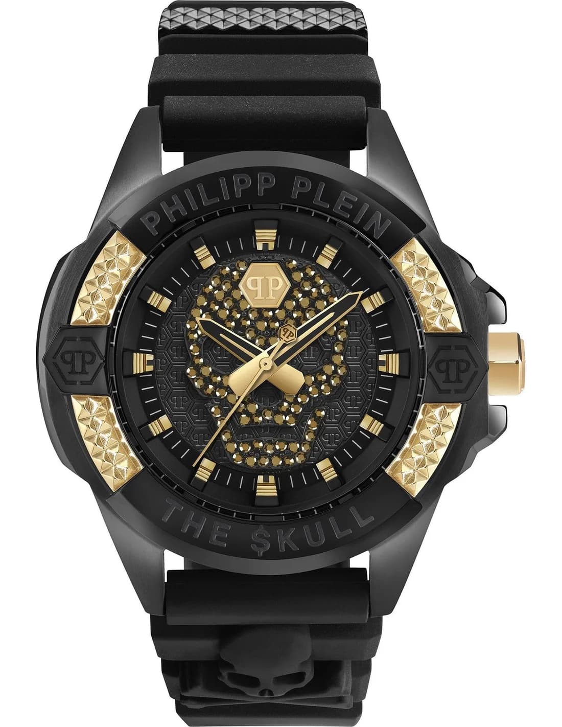 Montre Homme Philipp Plein The Skull PWAAA1321 cadran noir bracelet silicone