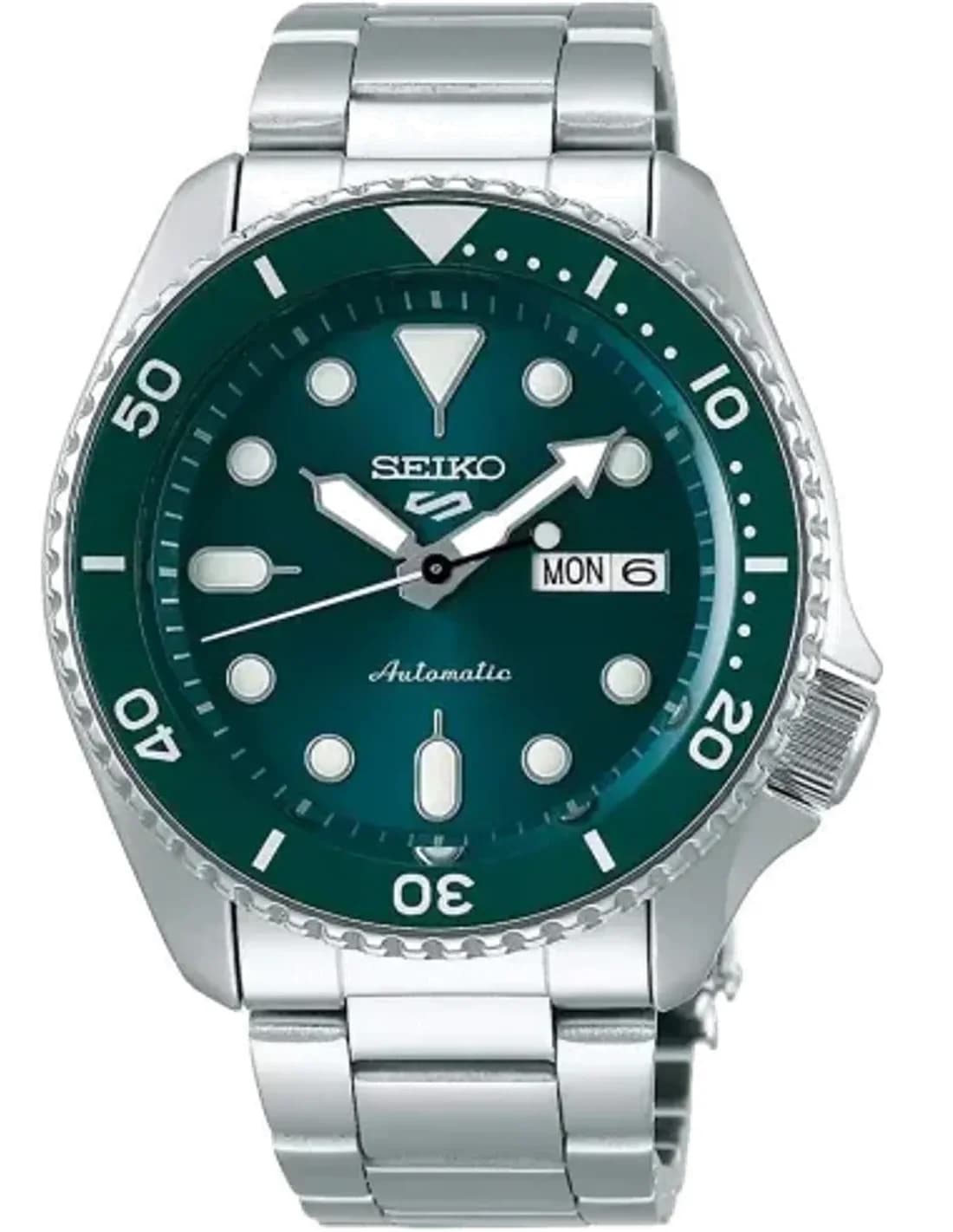Montre Seiko 5 SRPD61K1 Automatique Homme, Cadran Vert, Acier Inoxydable