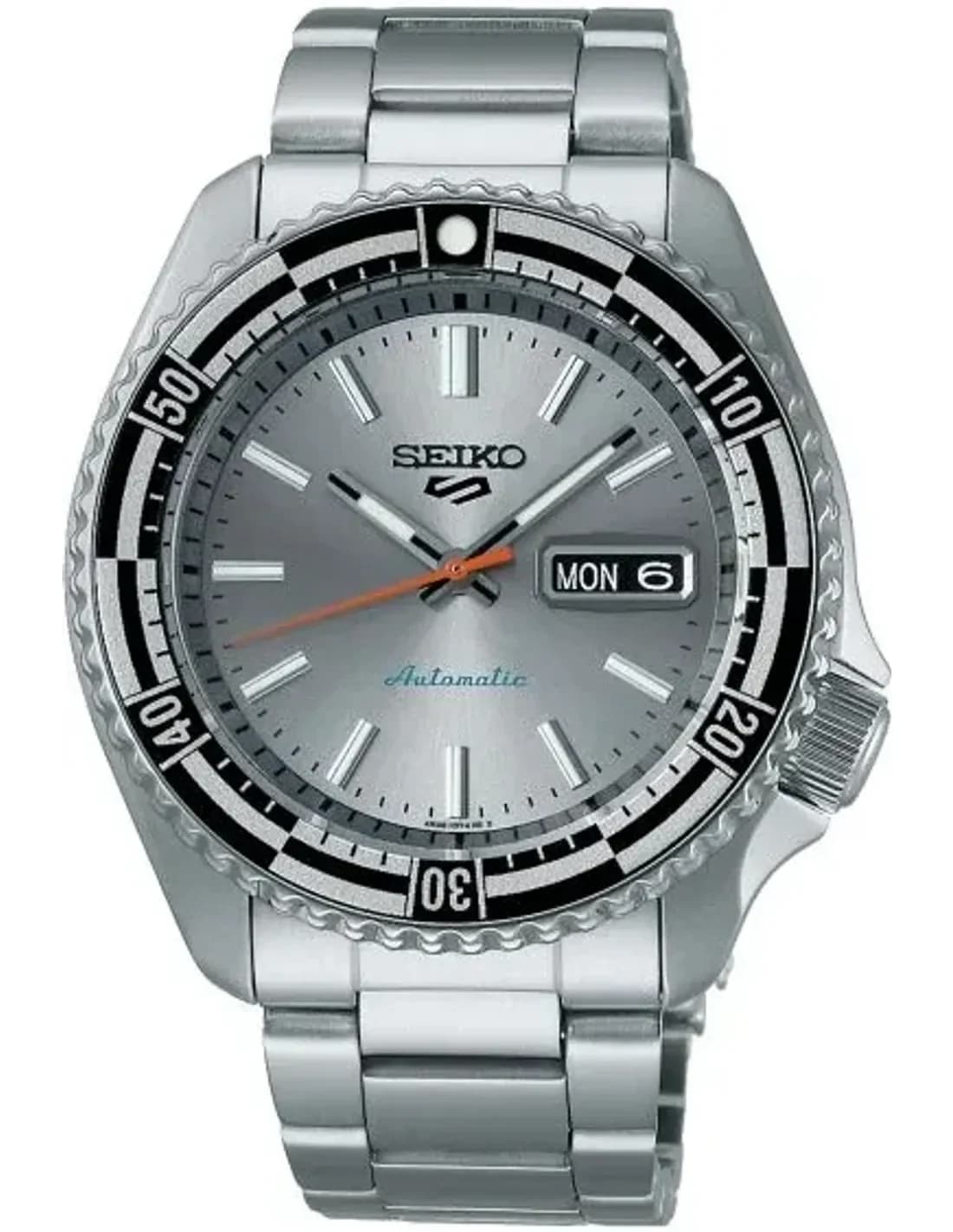 Montre Seiko SRPK09K1 Automatique Homme Acier Argent Cadran Texturé
