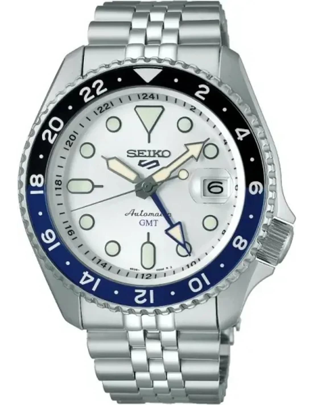Montre Seiko SSK033K1 GMT Automatique Homme Cadran Blanc Acier Inoxydable
