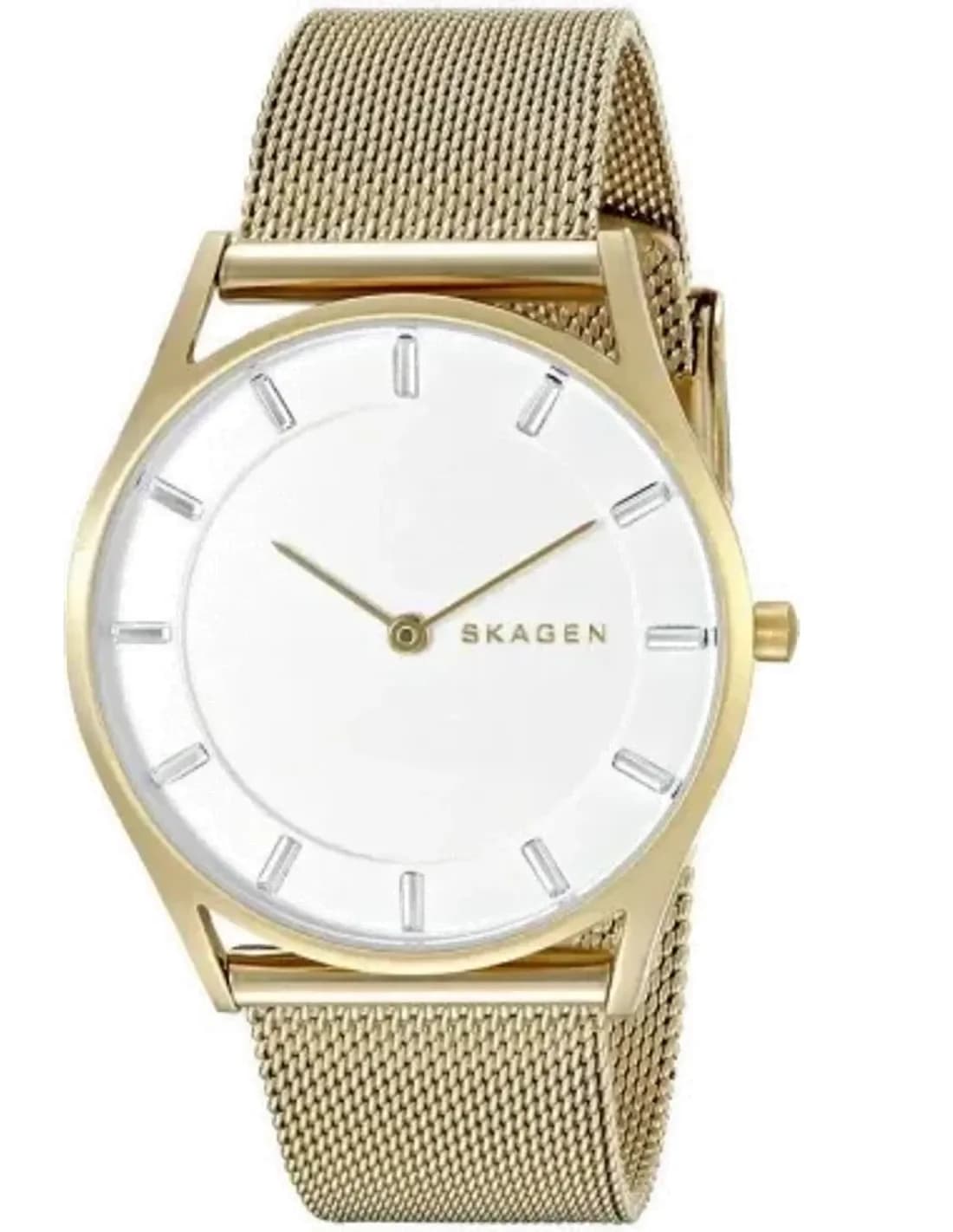 Montre Femme Skagen Holst SKW2377 Cadran Blanc Bracelet maille milanaise Or