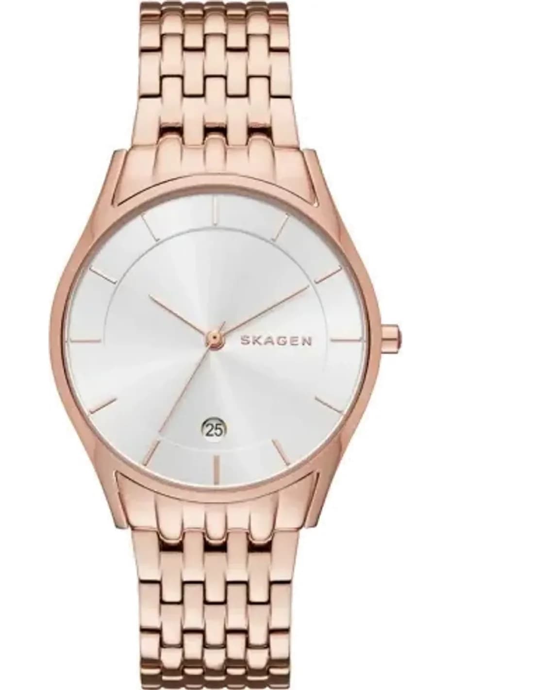 Montre-bracelet Skagen Holst SKW2388 pour Femme, Cadran Argent et Bracelet Or Rose