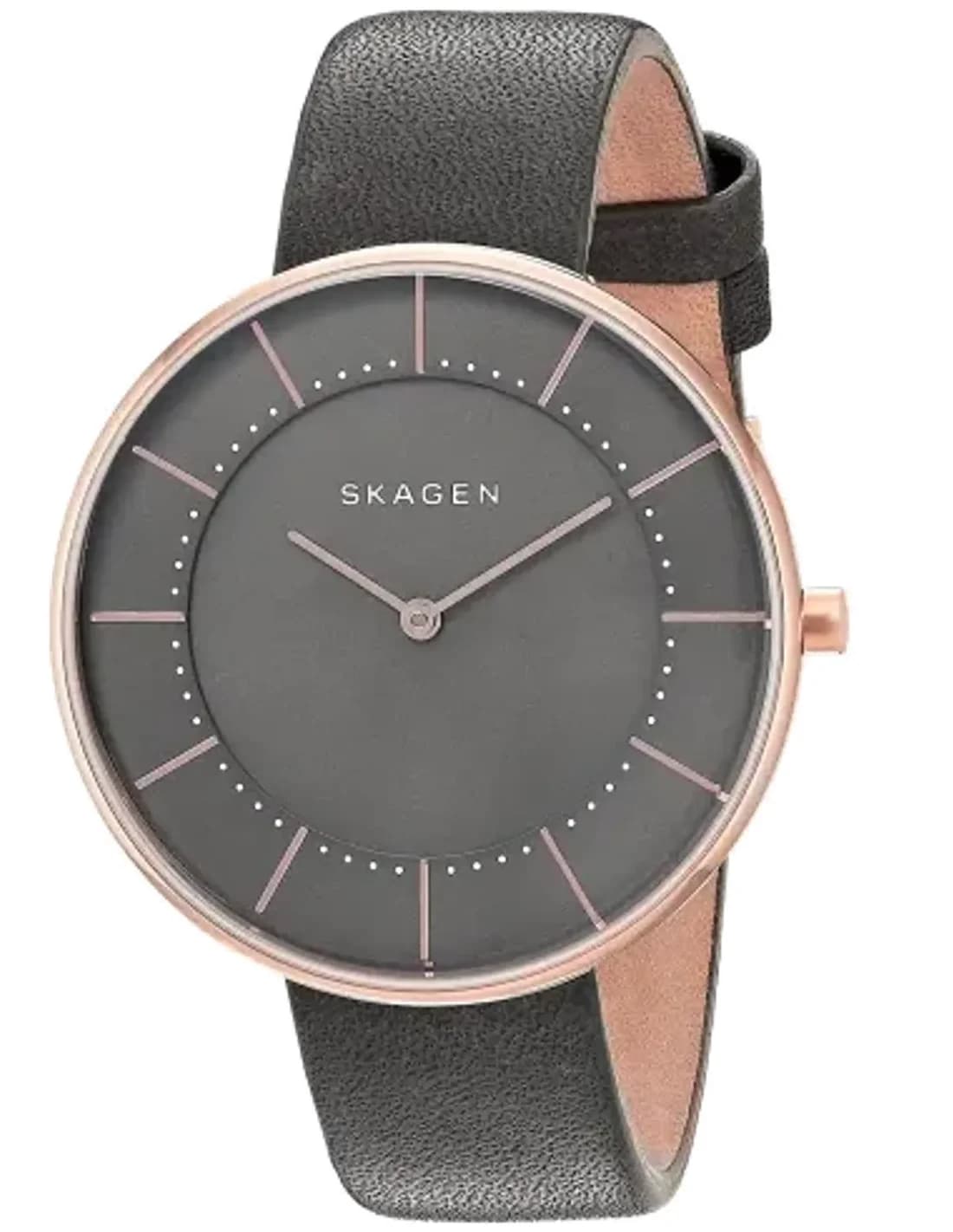 Montre Femme Skagen Gitte SKW2613 Cadran Gris Bracelet Cuir