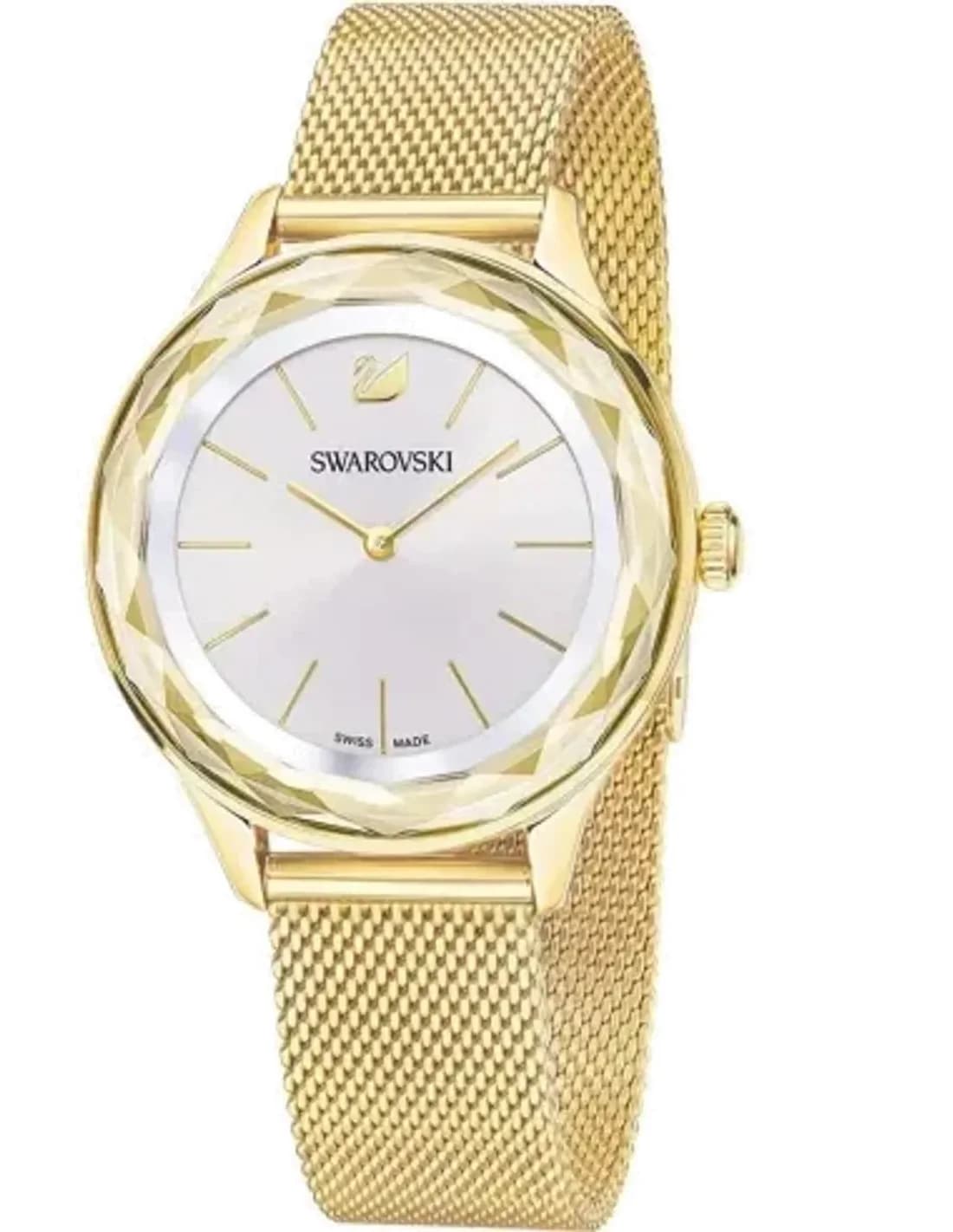Montre Femme Swarovski Octea Lux 5430417 - Cadran Doré, Bracelet maille milanaise Or