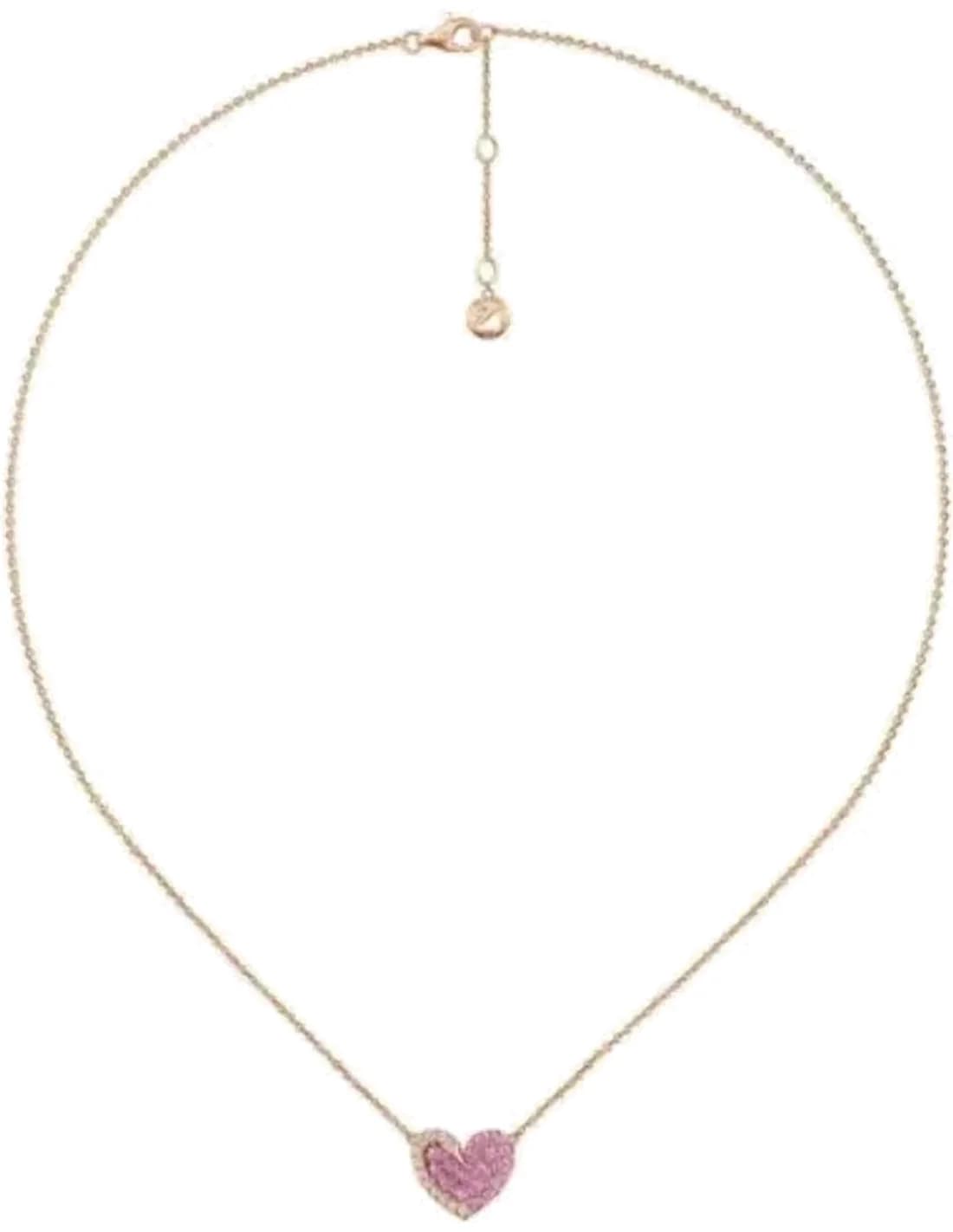 Collier Swarovski 5468486 pour Femme en Métal Plaqué Or Rose avec Cœur et Cristaux