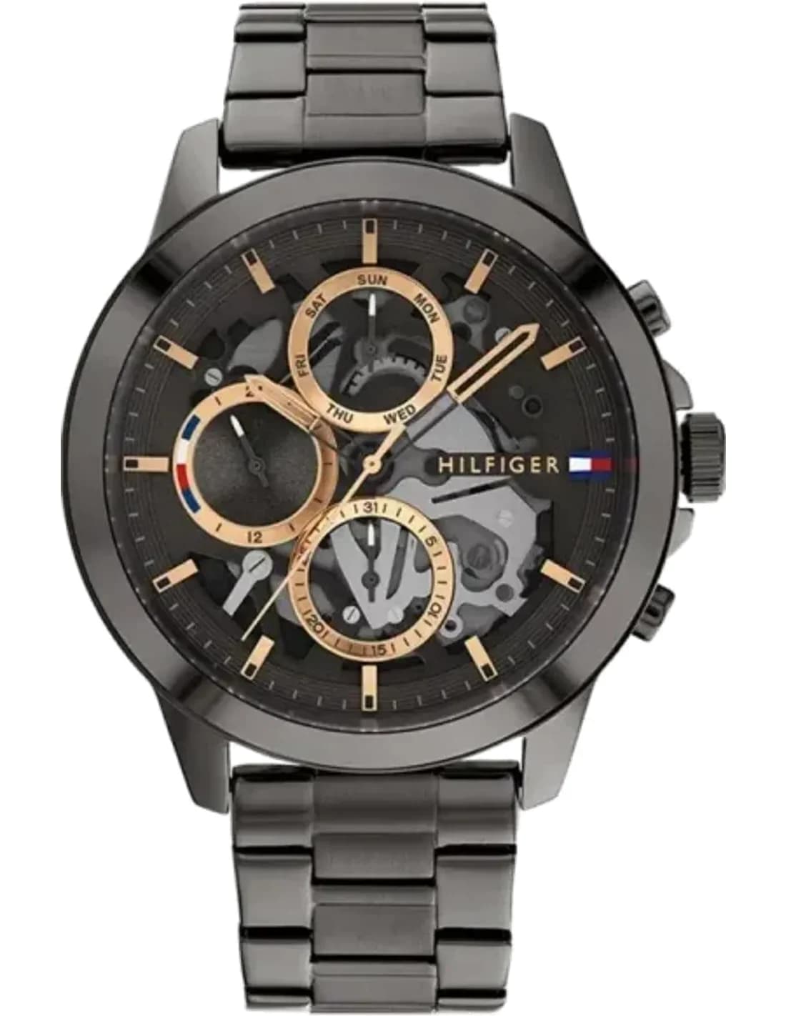 Montre Homme Tommy Hilfiger 1710479 Henry Squelette Gris Acier