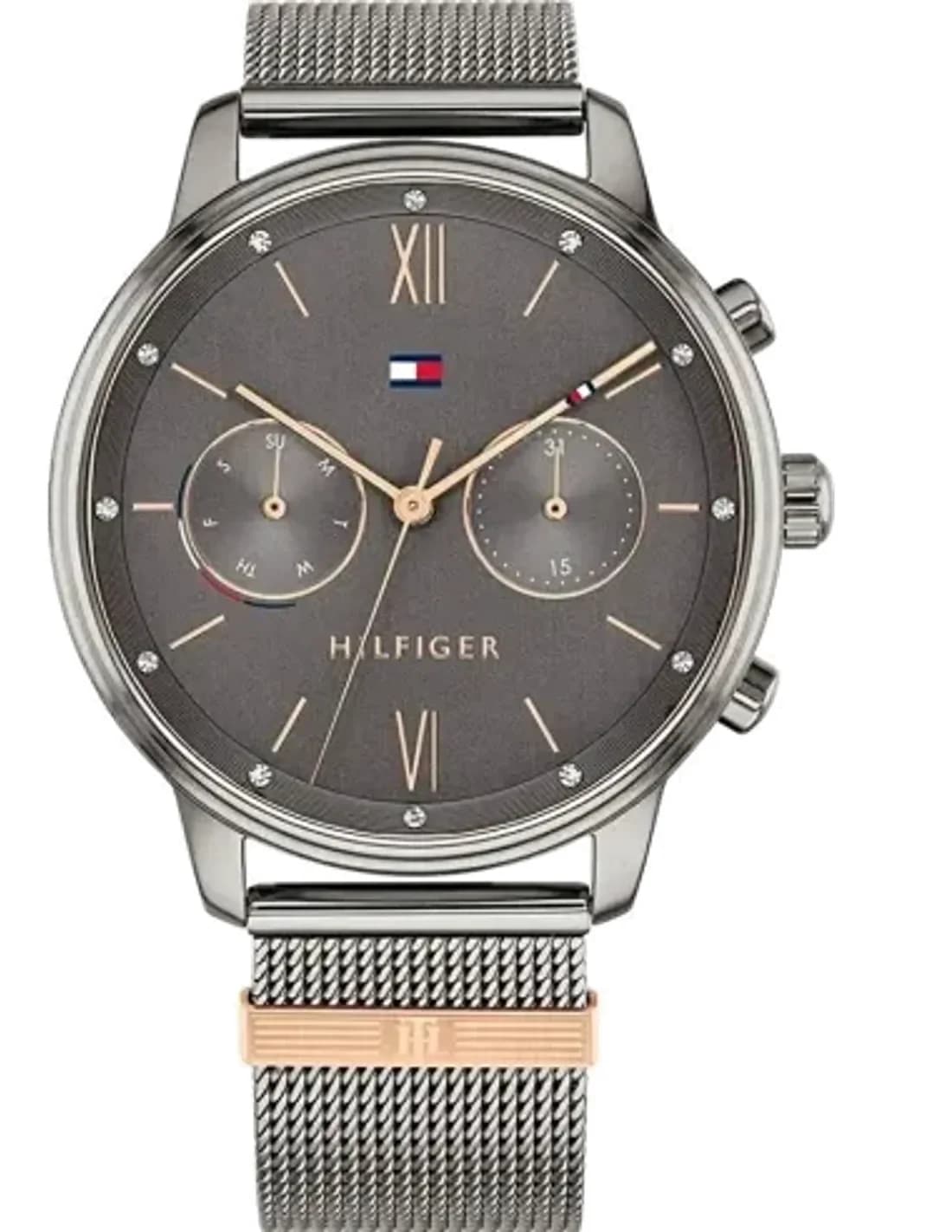 Montre Femme Tommy Hilfiger Blake 1782304 Cadran et Bracelet Gris Acier maille milanaise