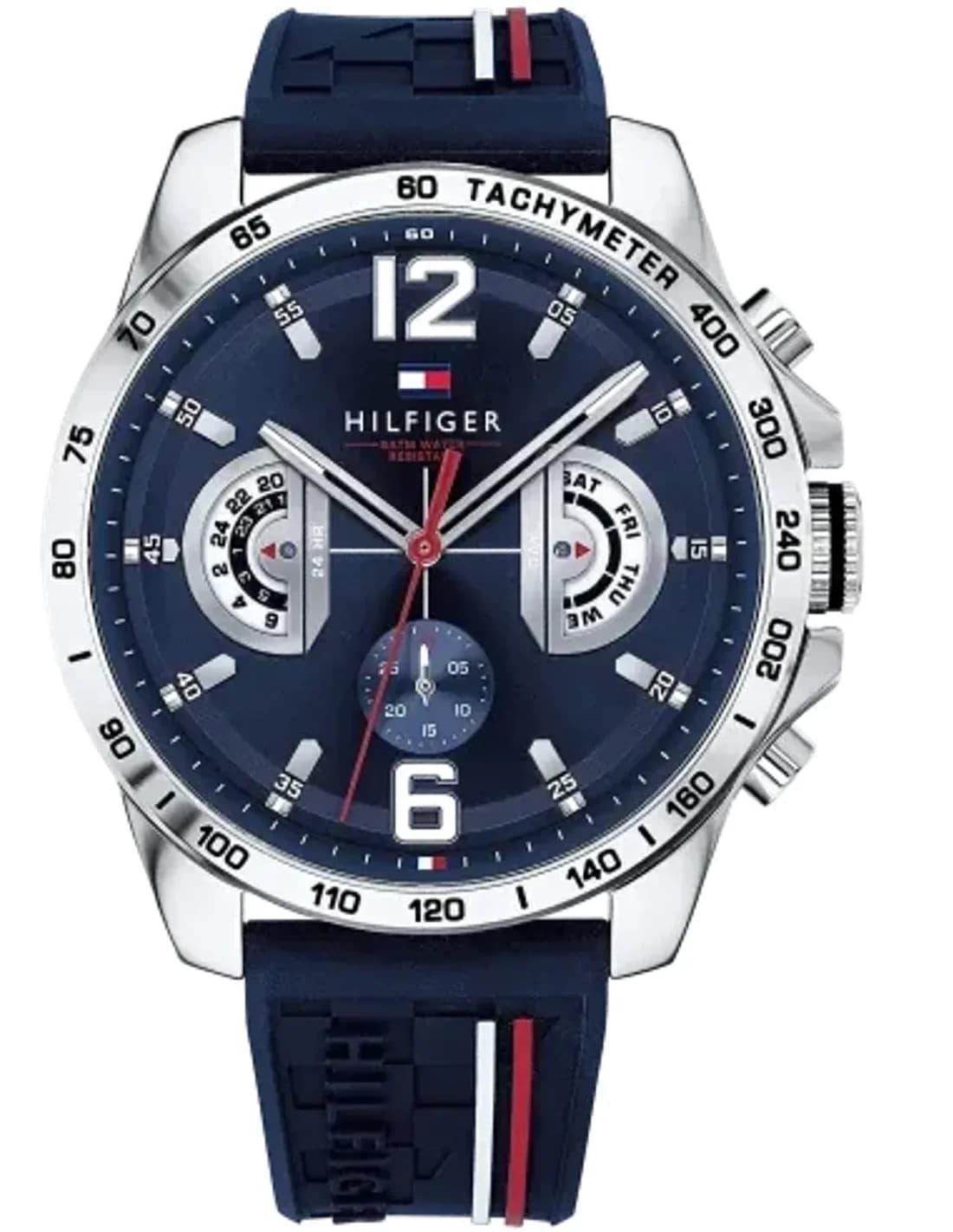 Montre Tommy Hilfiger 1791476 Decker Chronographe Silicone Bleu Homme