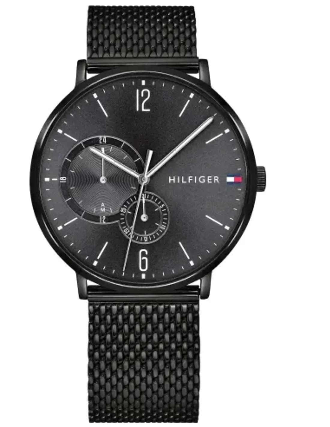 Montre Homme Tommy Hilfiger Brooklyn 1791507 - Cadran et bracelet maille milanaise noir