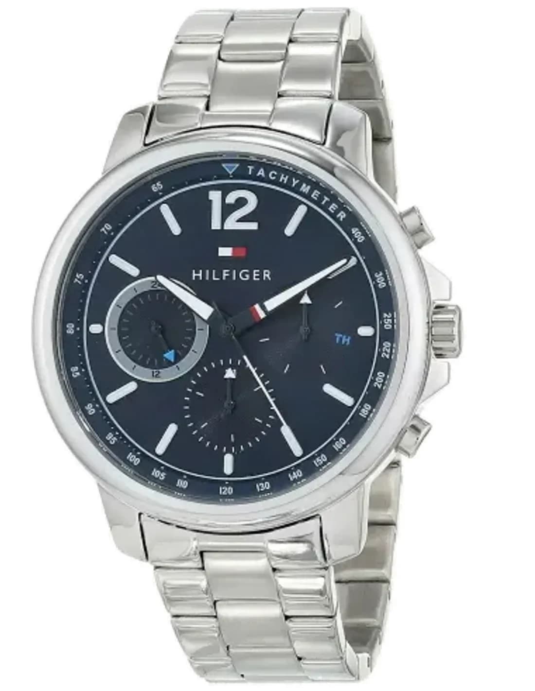 Montre Homme Tommy Hilfiger Landon 1791534 - Cadran Bleu, Boîtier Acier, Bracelet Acier