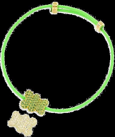 Bracelet APM Monaco ajustable Yummy Bear Baby en Nylon vert fluo