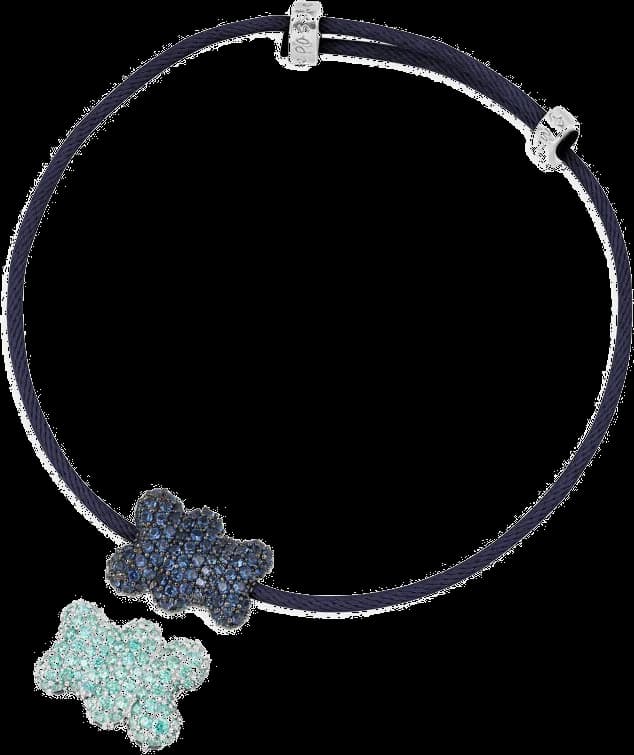 Bracelet APM Monaco ajustable Yummy Bear Baby Captain bleu en argent 925