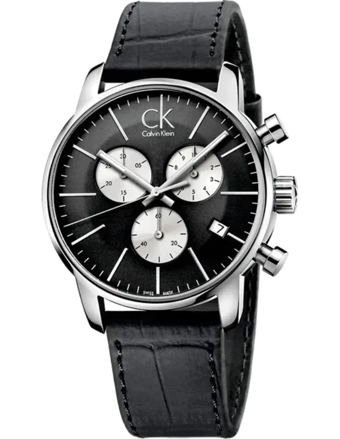 Montre Calvin Klein K2G271CX Chronographe Bracelet Cuir Noir