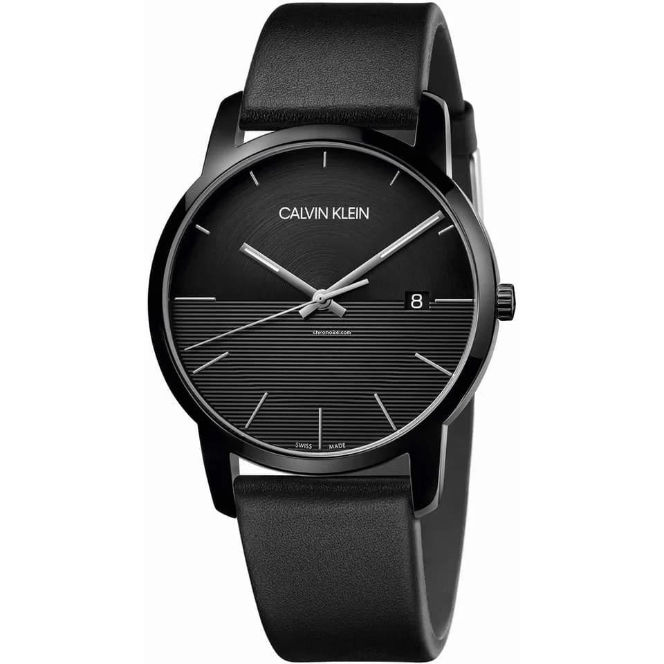 Montre Homme Calvin Klein K2G2G4C1 City Cadran Noir et Bracelet Cuir