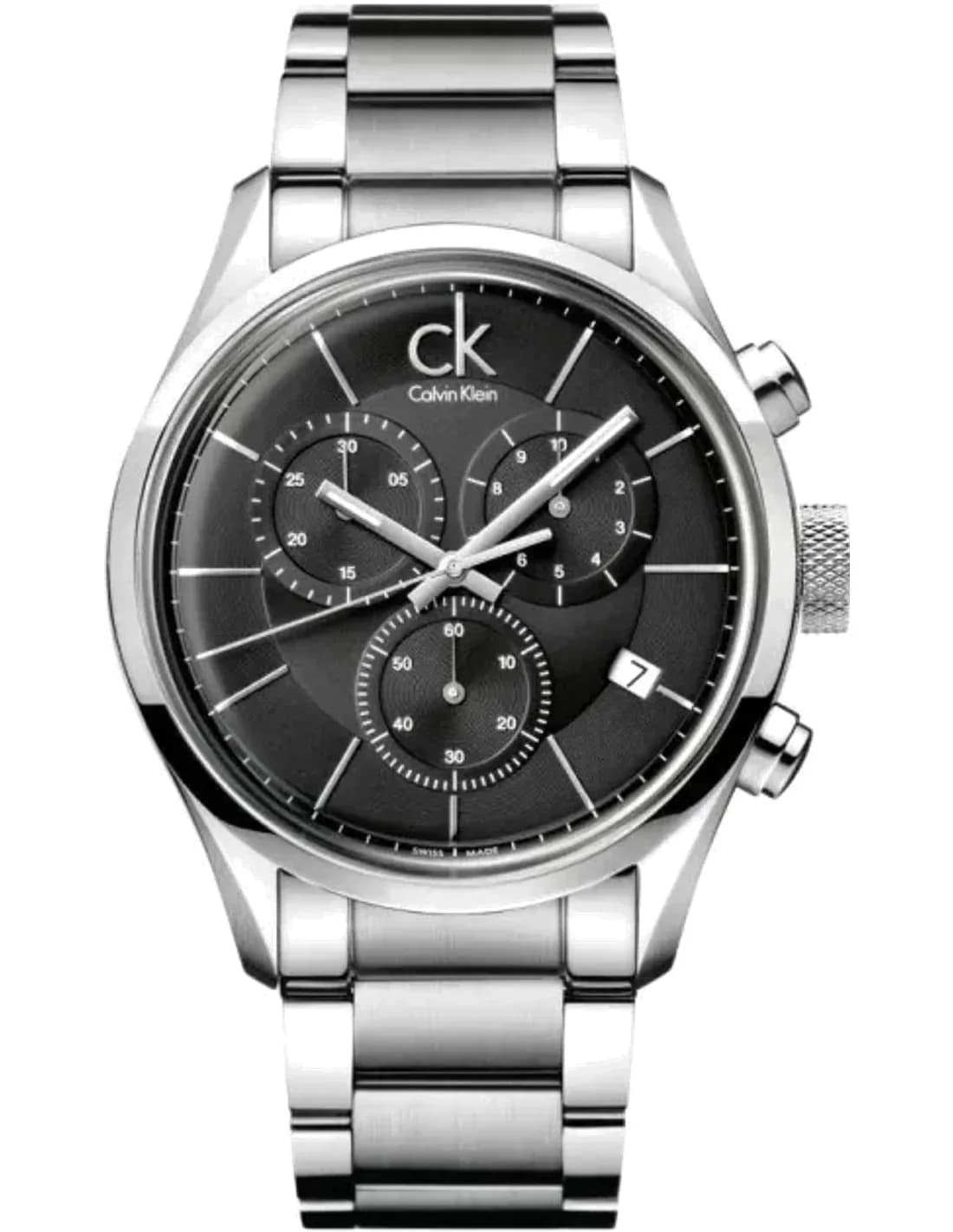 Montre Calvin Klein K2H27104 Chronographe Cadran Noir en Acier
