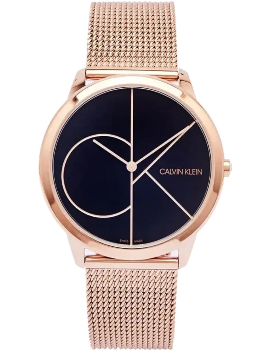 Montre Femme Calvin Klein K3M21621 Maille Milanaise Rose Gold et Noir