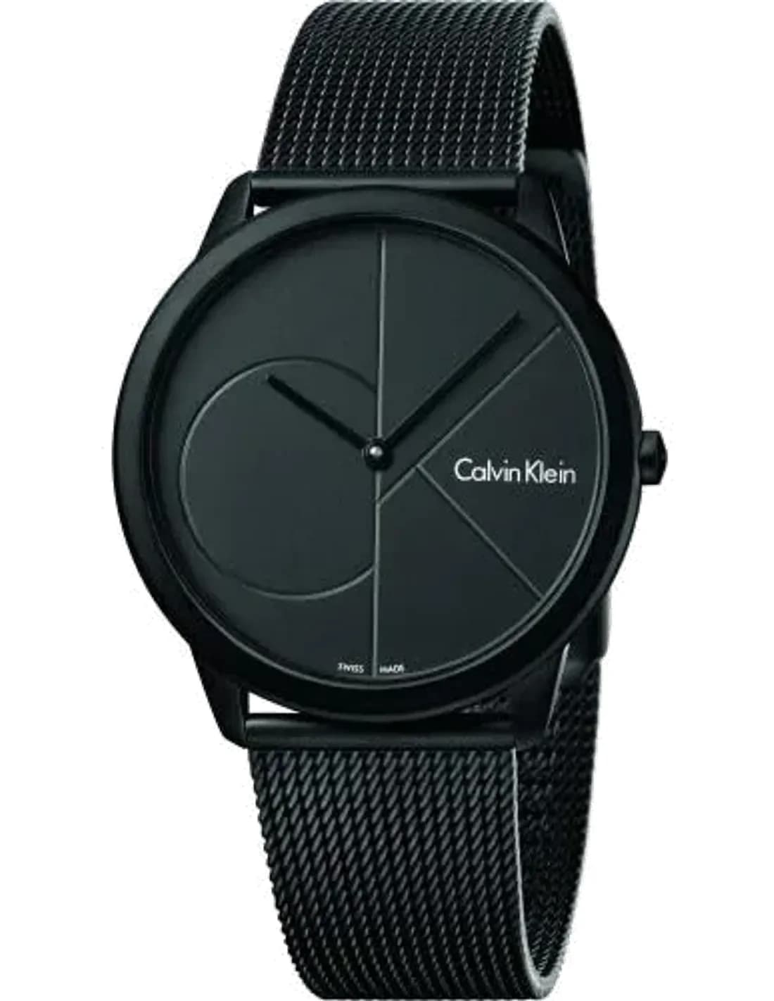 Montre Calvin Klein K3M524B1 en Acier Noir et Maille Milanaise