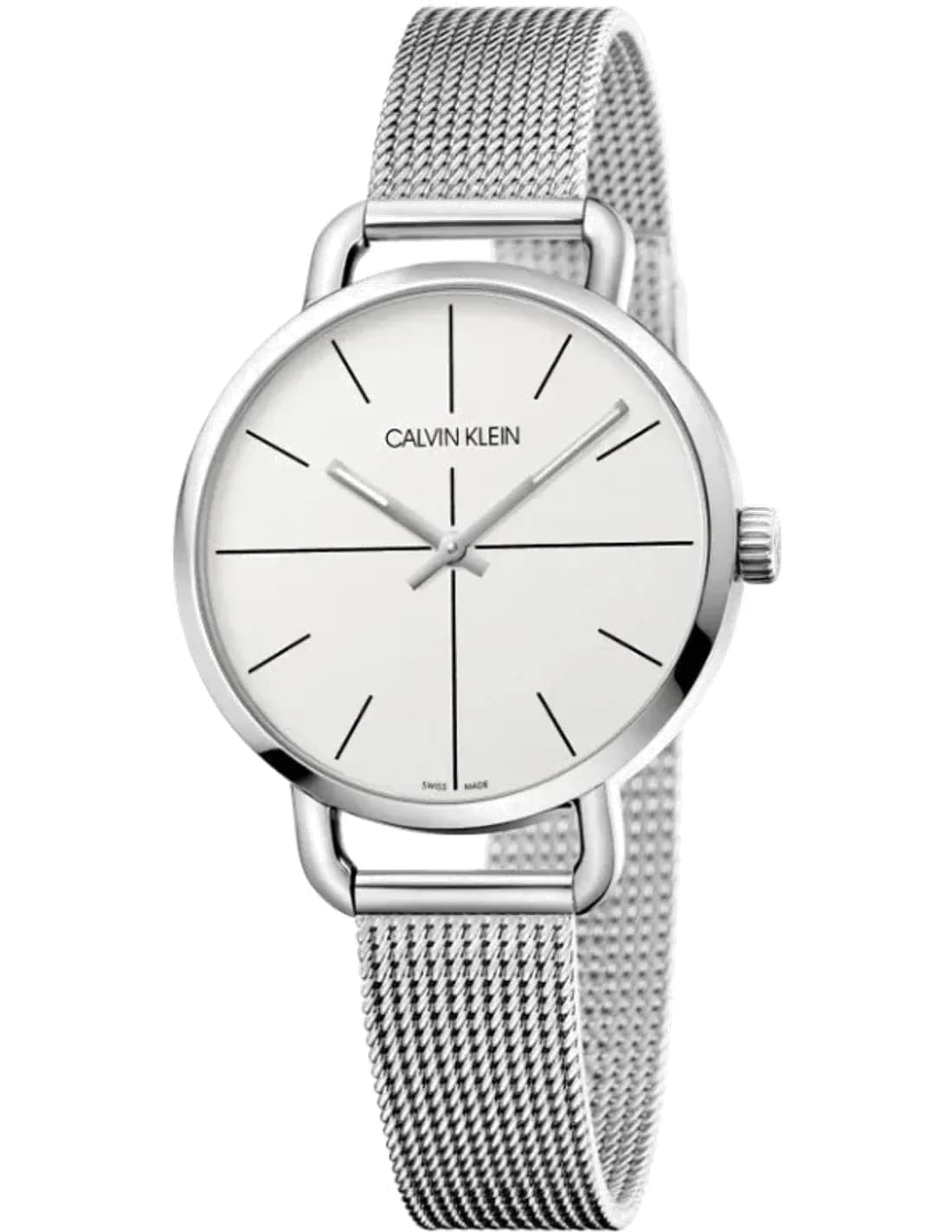 Montre Unisexe Calvin Klein Even K7B23126 Acier Argenté Maille Milanaise