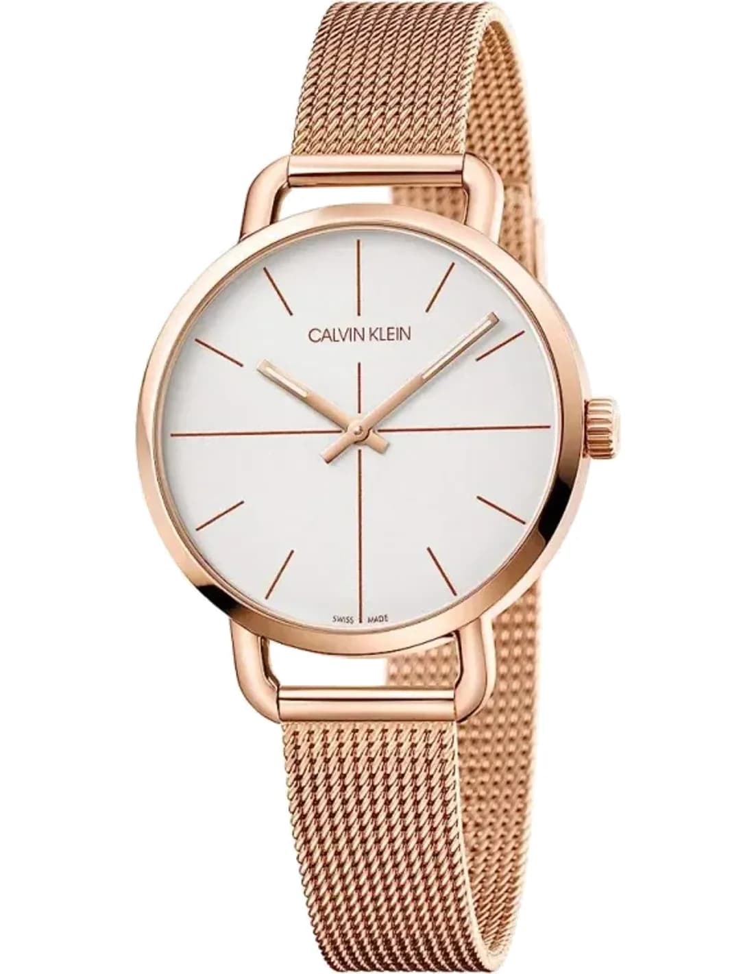 Montre Femme Calvin Klein Even K7B23626 Maille Milanaise Or Rose