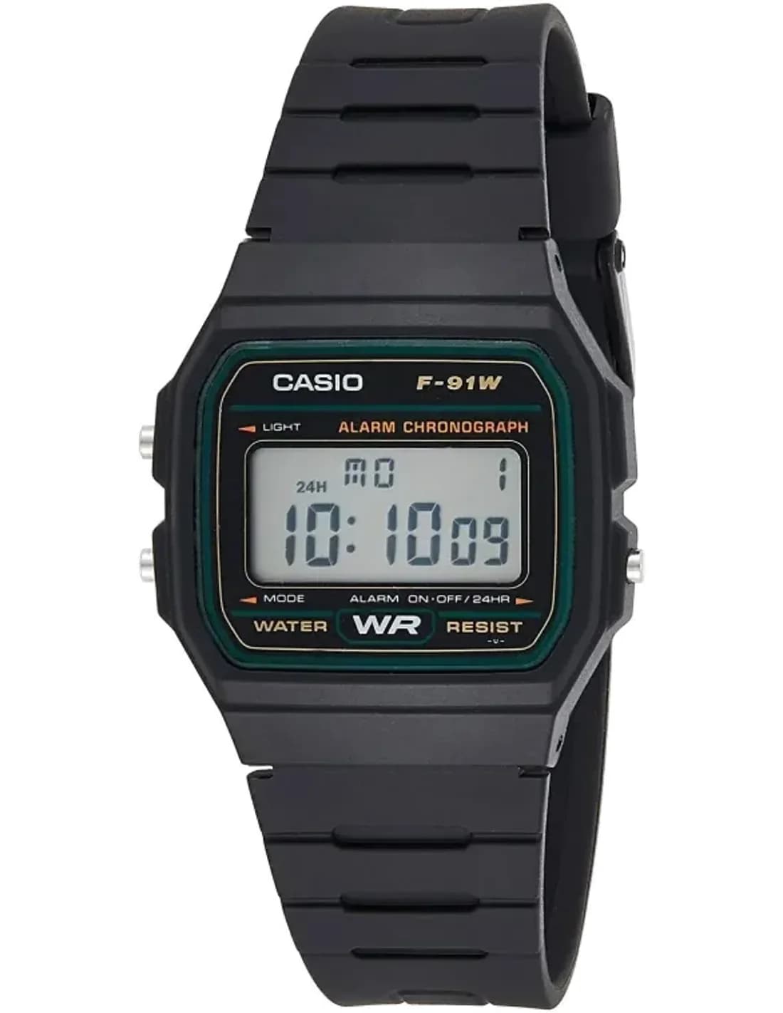 Montre Casio F-91W-3SDG à Affichage Digital et Bracelet en Silicone Noir